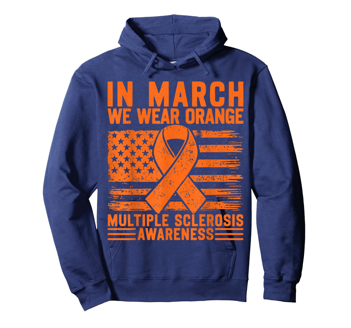 in March We Wear Orange Multiple Sclerosis Awareness T-Shirt