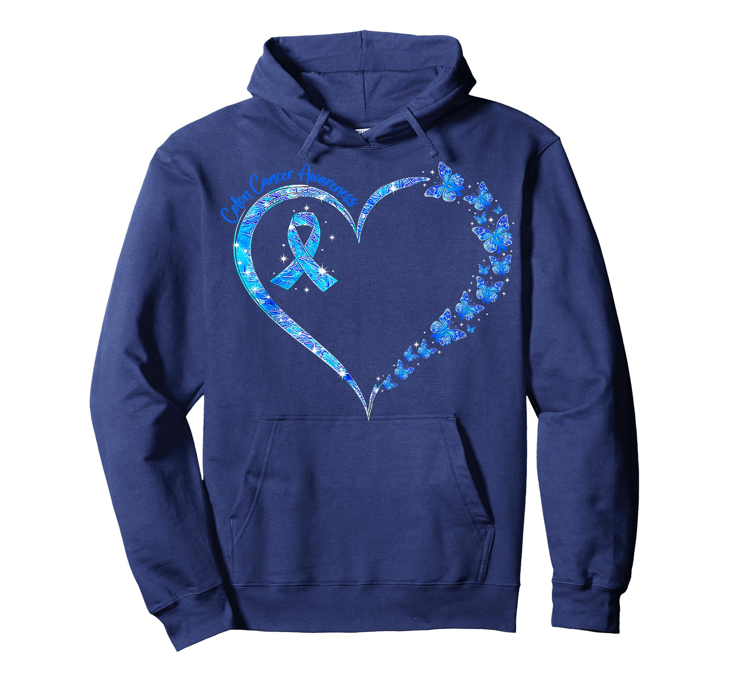 Blue Ribbon Sunflower Colorectal Colon Cancer Awareness T-Shirt