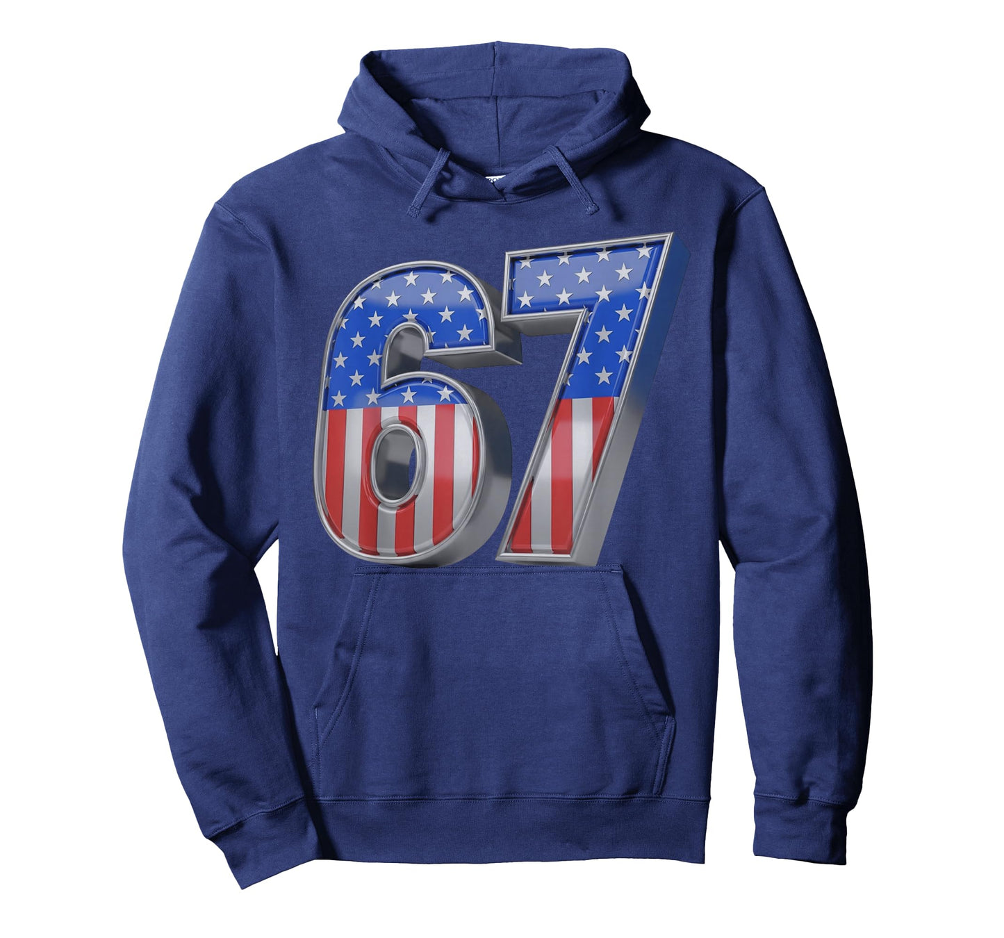USA Flag 67 Meme Six Seven Slang 67th Birthday Adult Kid T-Shirt