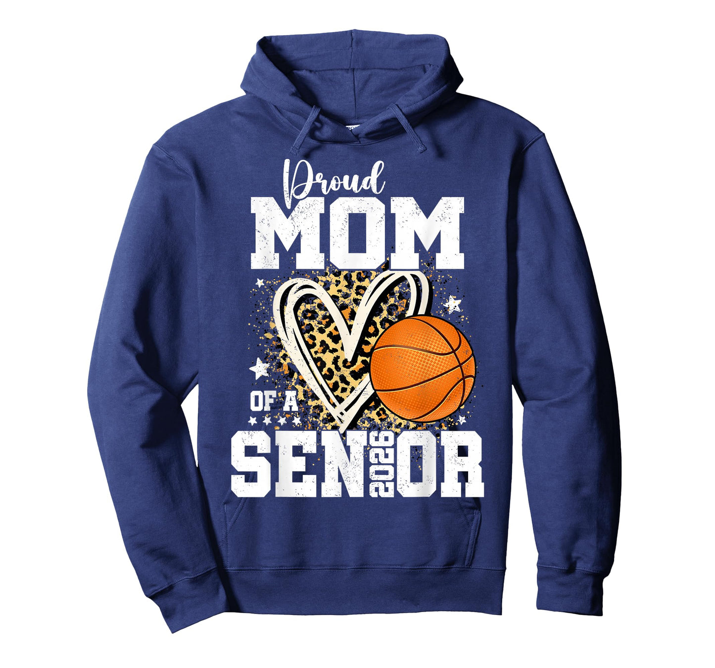 Proud Mom of A 2026 Senior Basketball Graduation Leopard T-Shirt