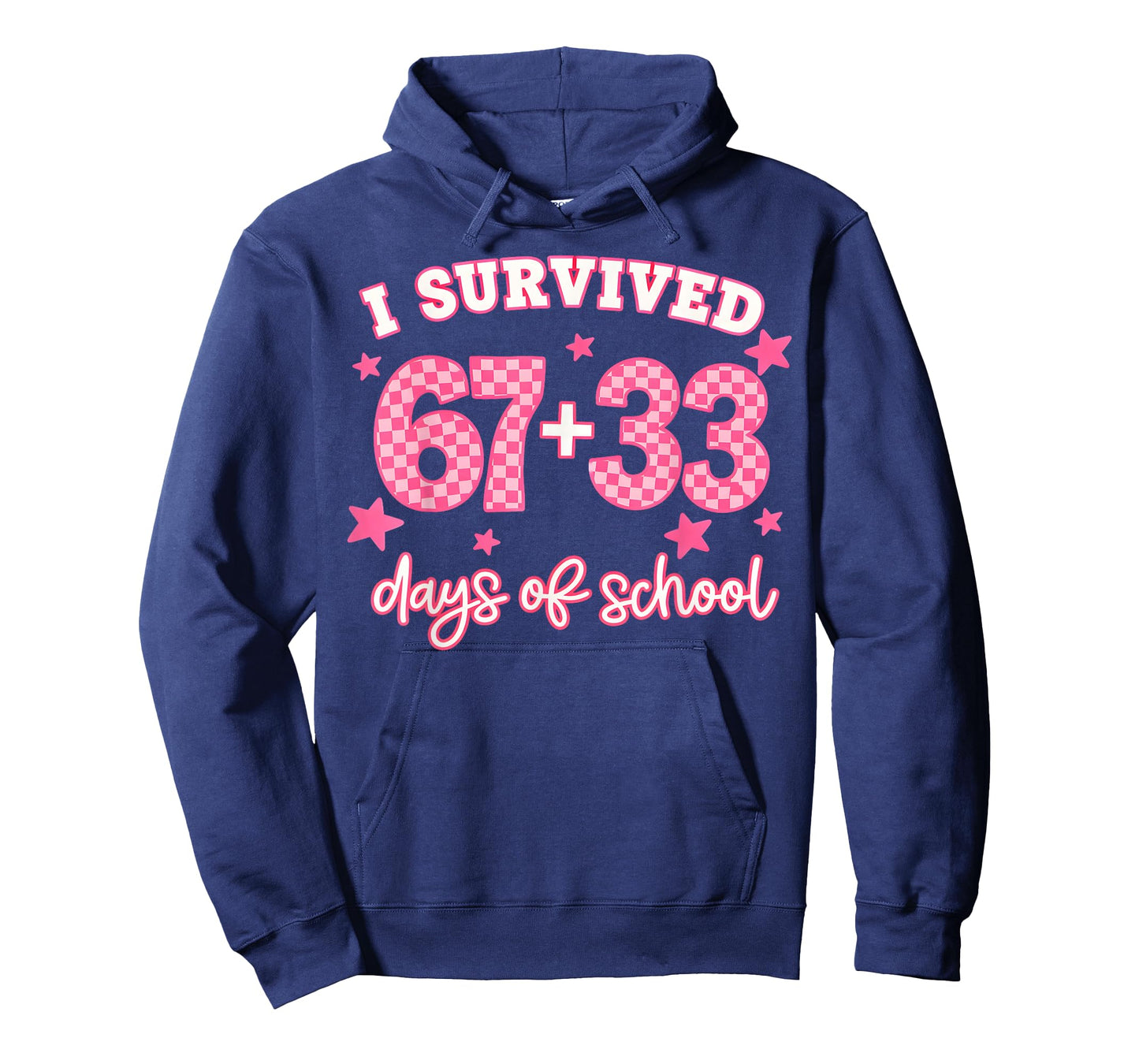 Pink I Survived 67 + 33 Day of School Six Seven Teacher T-Shirt