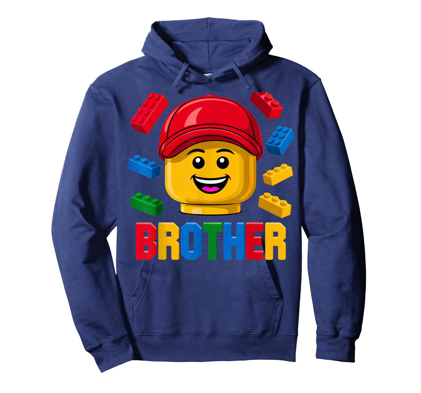 Family Brother Master Builder Building Brick Blocks Boy Kids T-Shirt