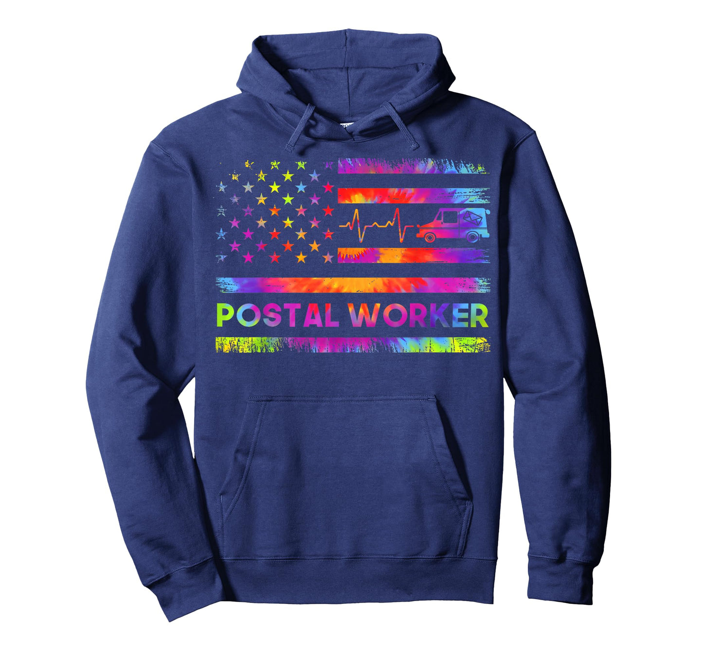 Postal Worker Tie Dye Proud Mail Carrier Mail Lady Patriotic T-Shirt