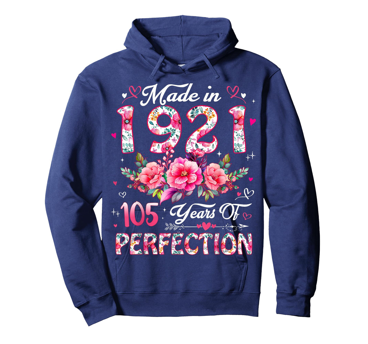 105 Year Old Made in 1921 Floral 105th Birthday Women T-Shirt