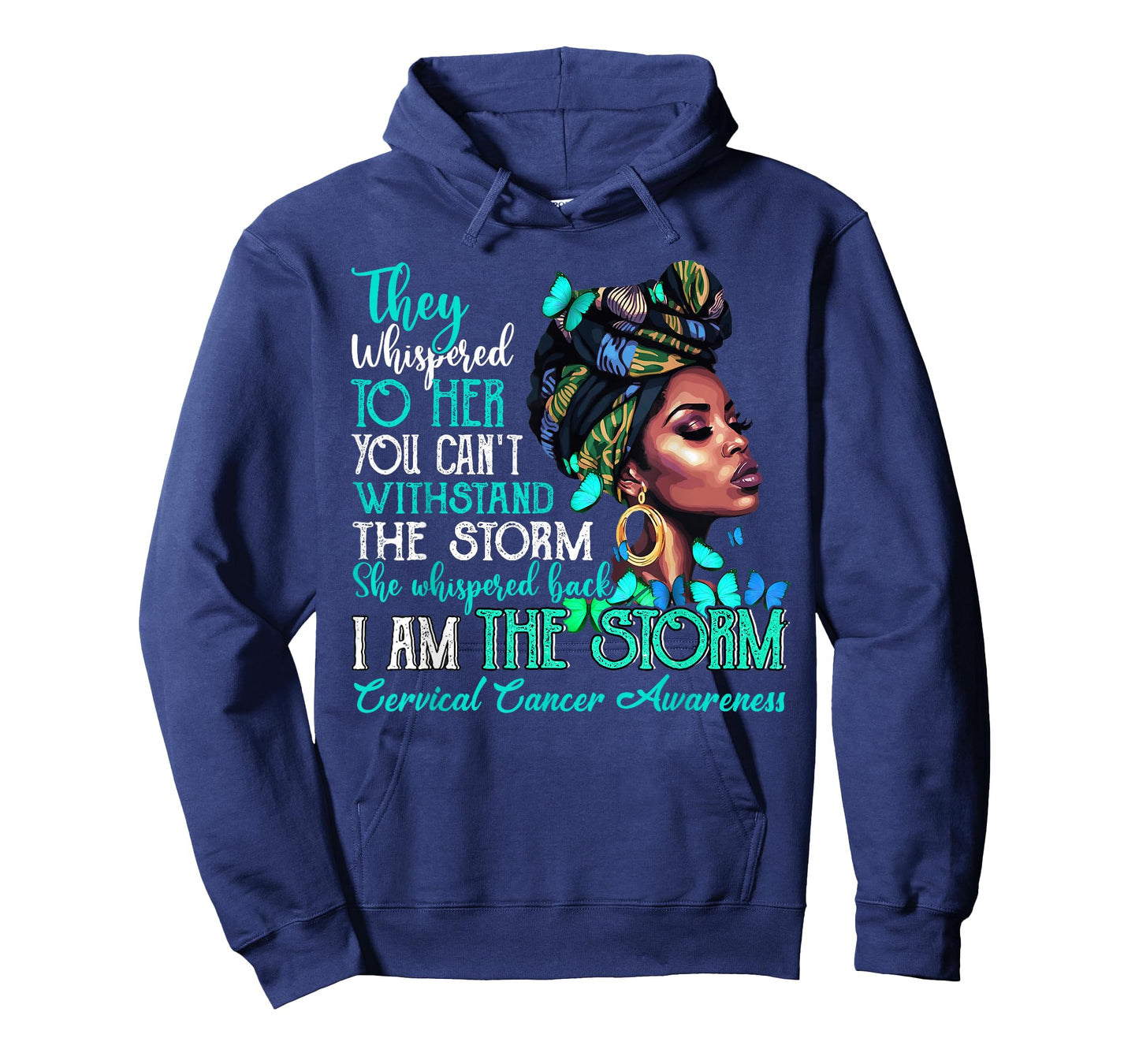Black Women Motivation Support Cervical Cancer Awareness T-Shirt