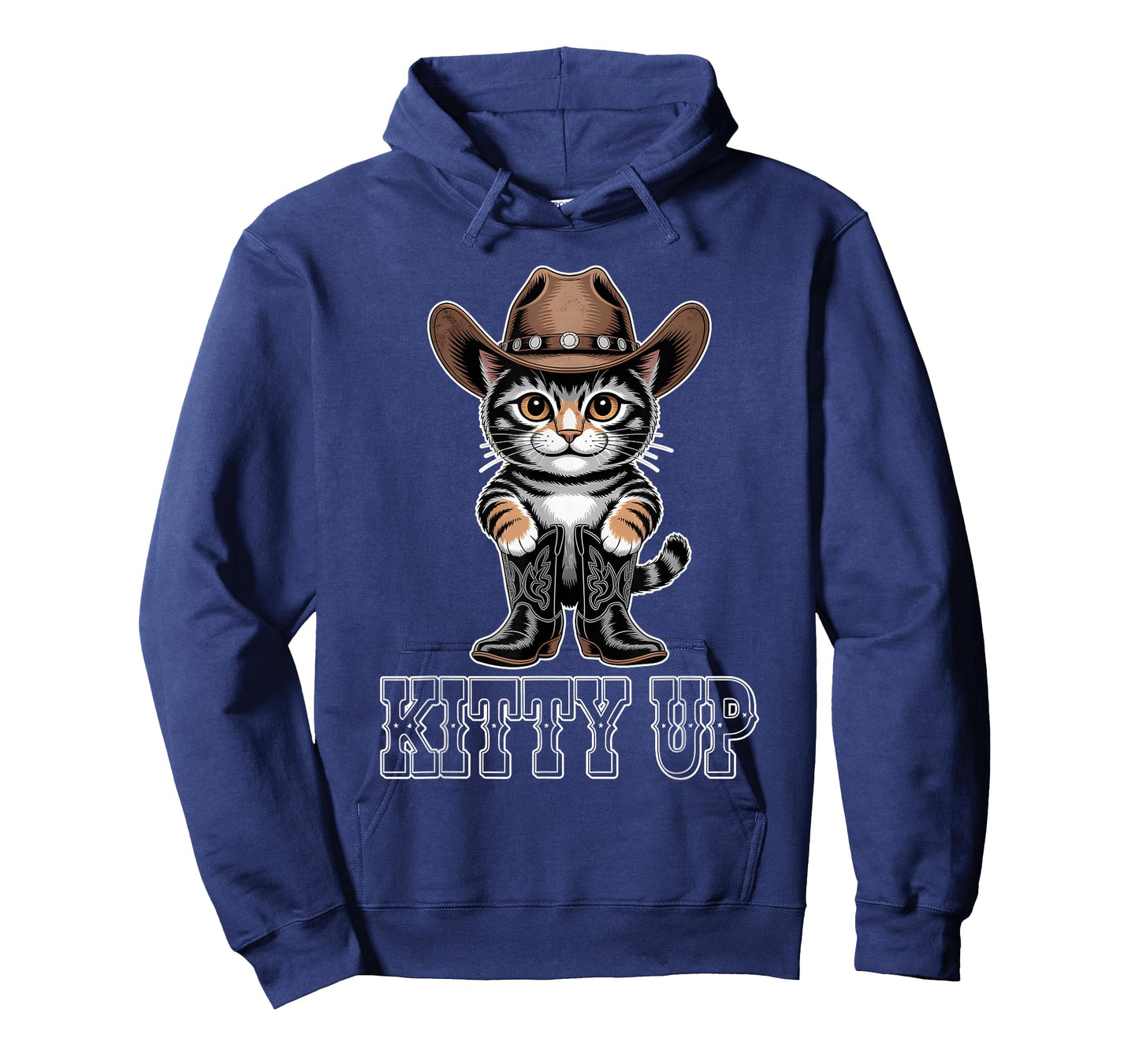 Kitty a Up Vintage Country Music Lover Cat in Cowboy Costume T-Shirt