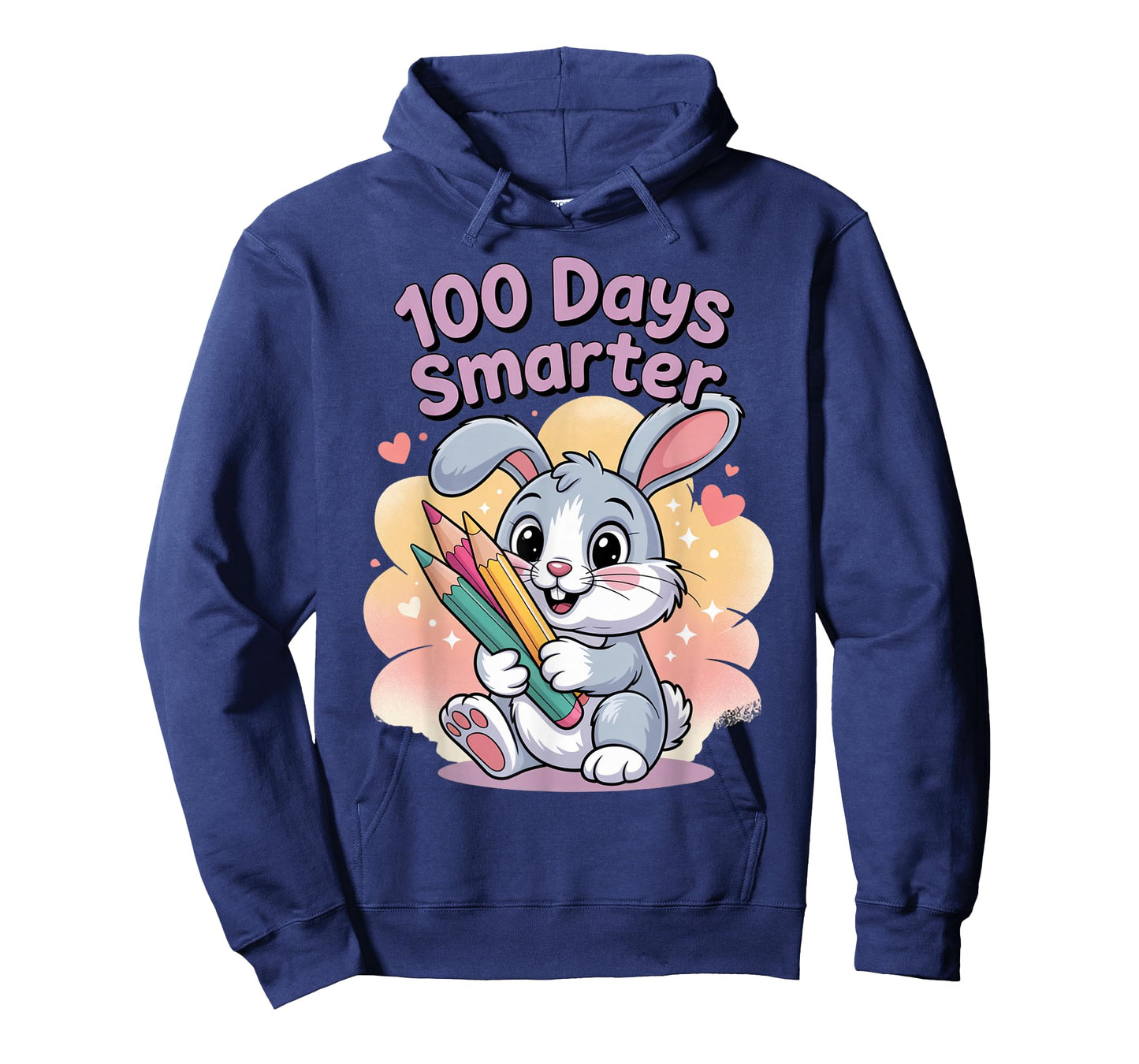 Cute Bunny 100 Days Smarter Bunny School Celebration T-Shirt
