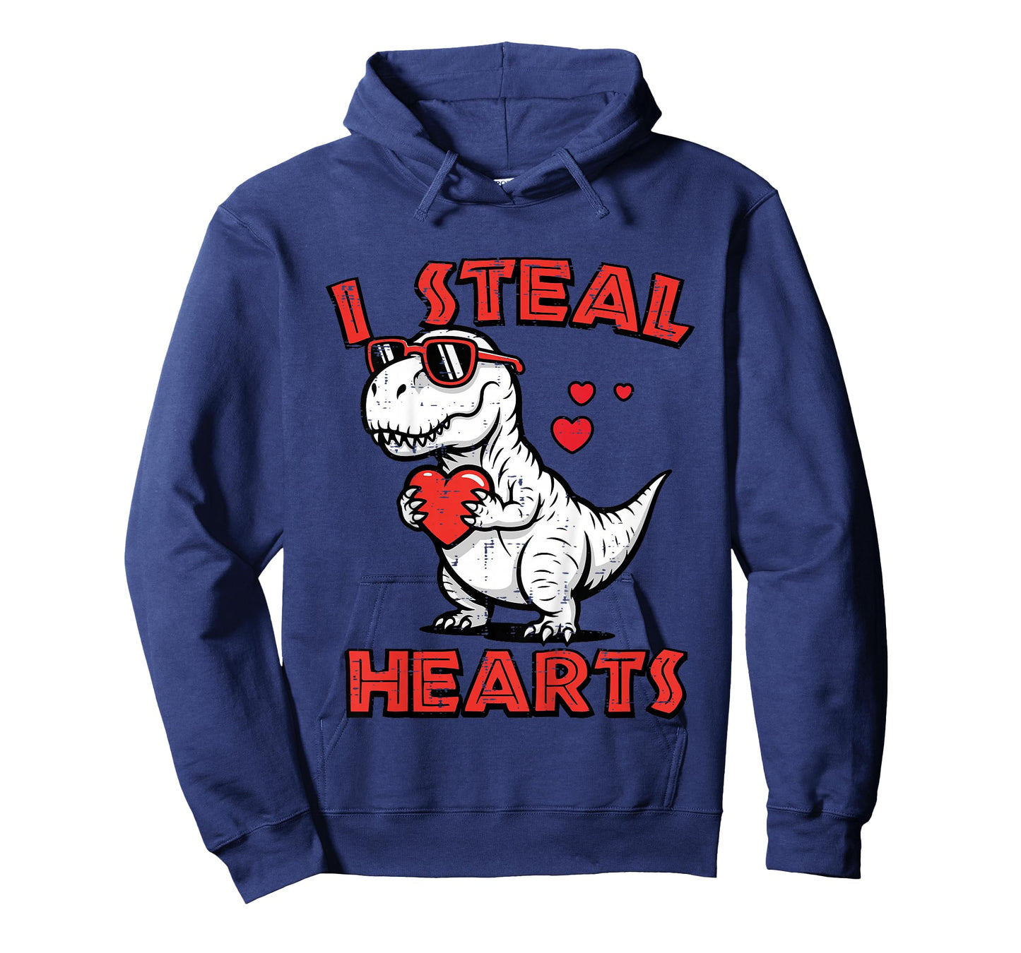 Kids Valentines Day I Steal Hearts Dino Trex Toddler Boys Kids T-Shirt