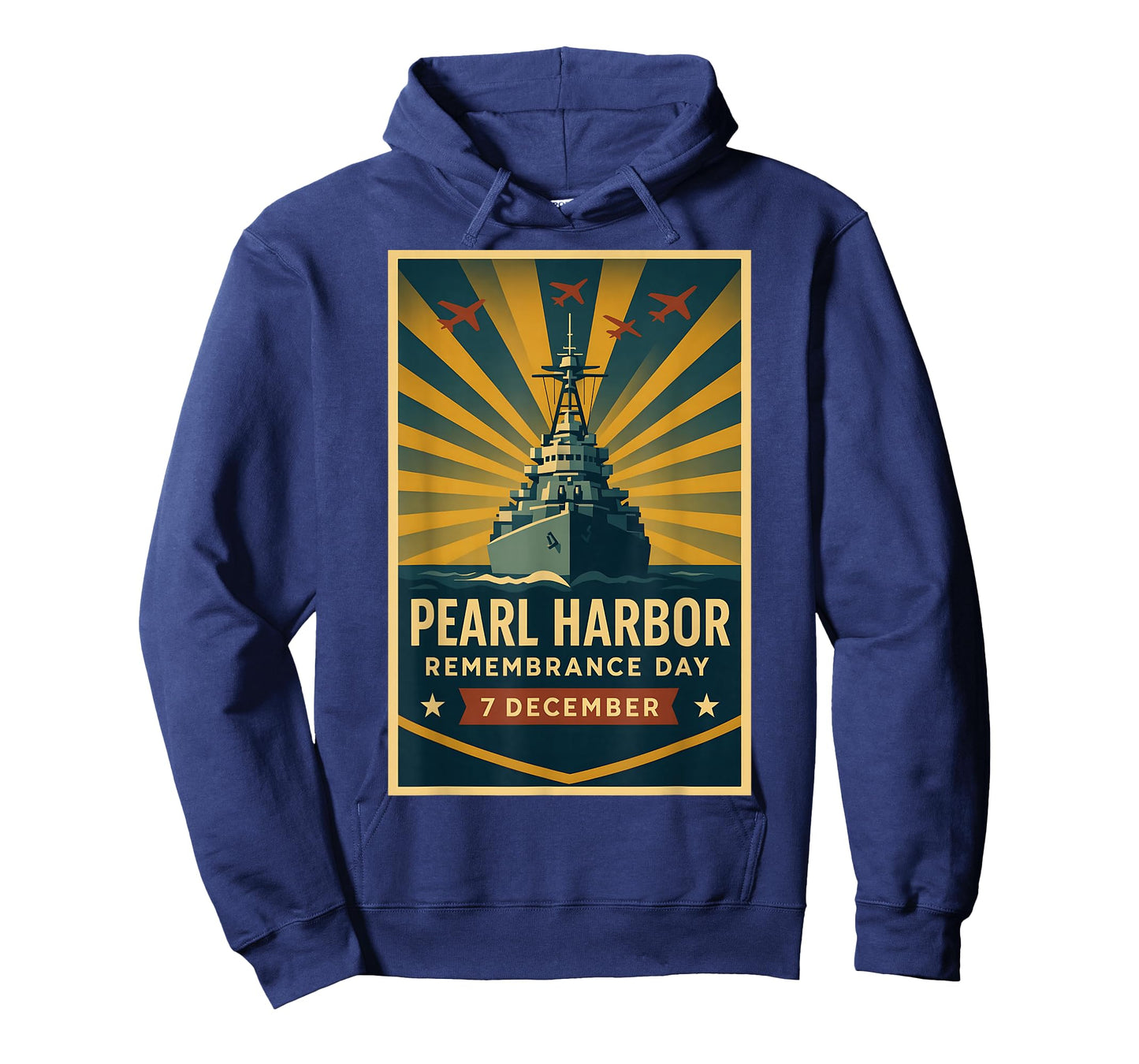 Pearl Harbor Remembrance Day Retro Naval Memorial Artwork T-Shirt