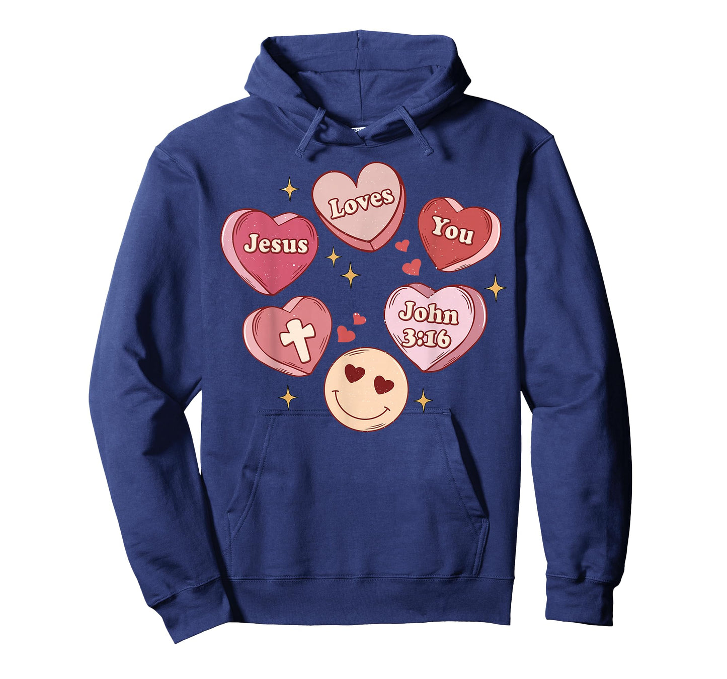 Jesus Loves You Groovy Christian Valentines Hearts T-Shirt