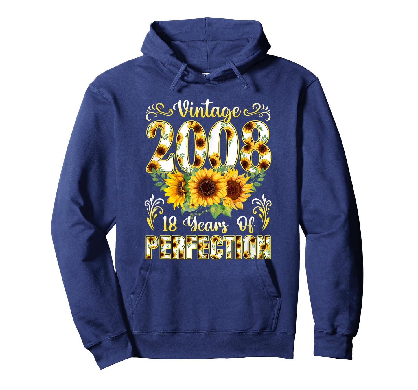 18 Year Old Vintage 2008 Sunflower 18th Birthday Girl Women T-Shirt