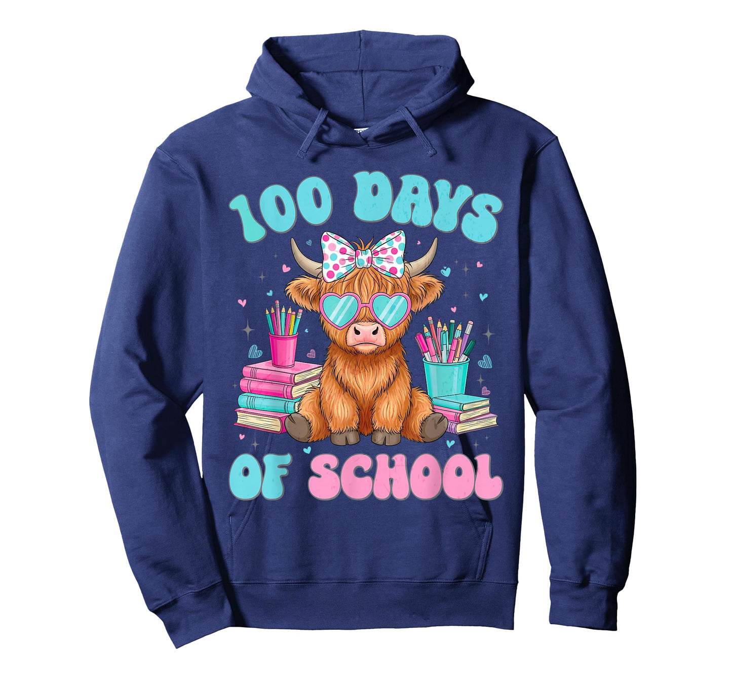 Cute Cow 100 Days of School Fun for Teachers Students T-Shirt