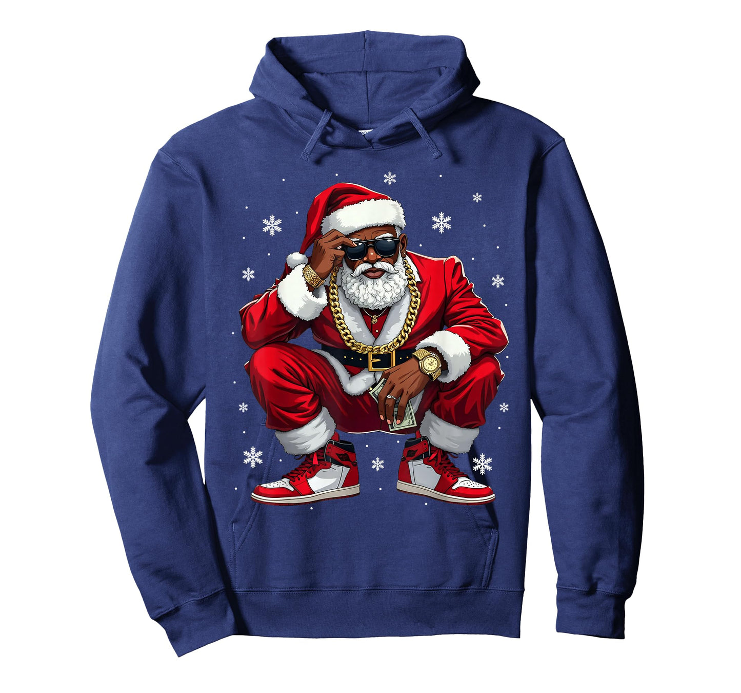 African American Santa Christmas Black Xmas Women Men Kids T-Shirt