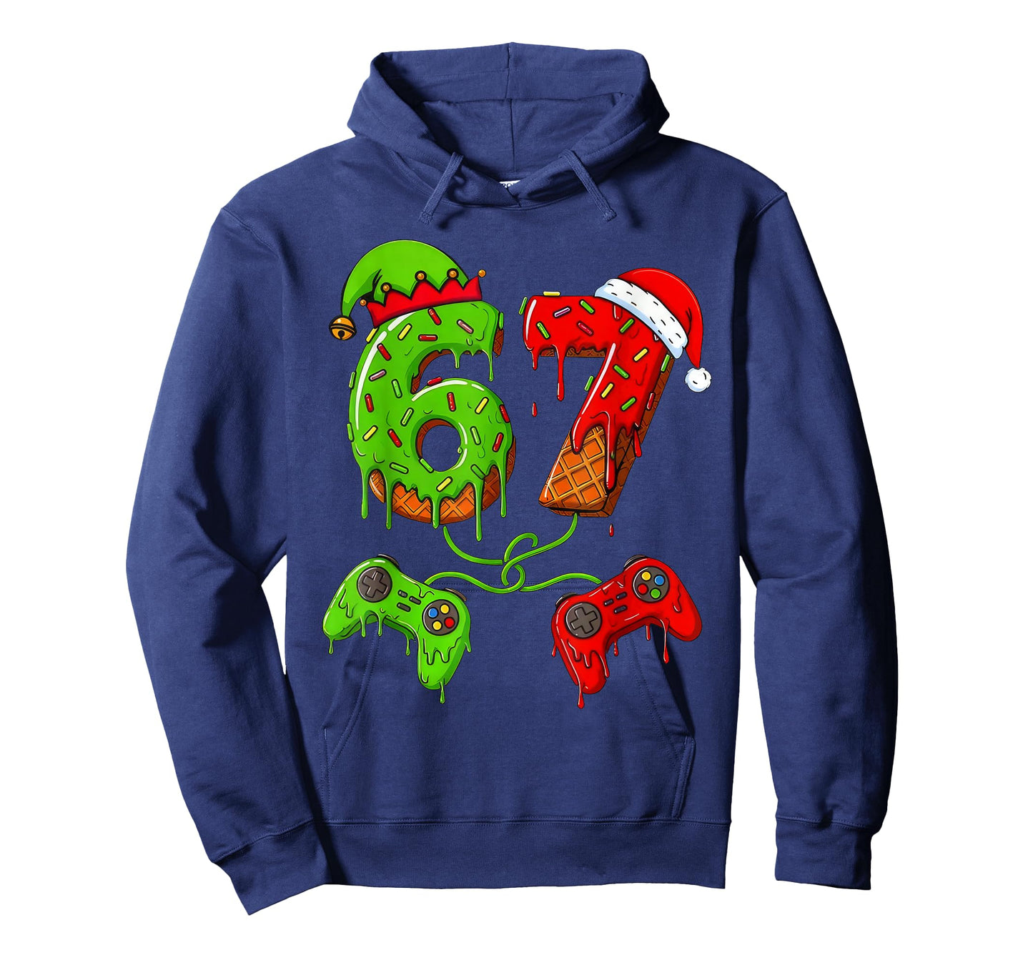 67 Ice Cream Drip Meme Gamer Six Seven Christmas Boys Kids T-Shirt