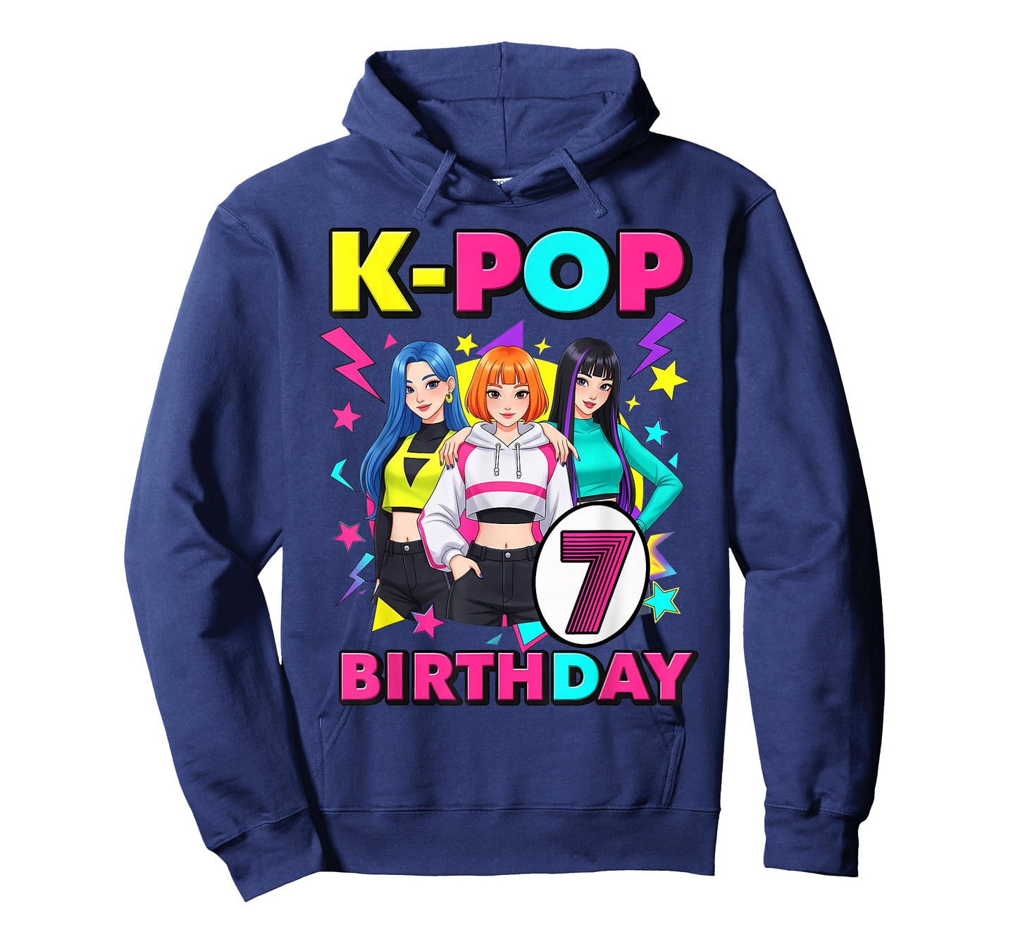 7 Years Old Birthday K Pop Kids 7th Birthday Girls K-pop T-Shirt