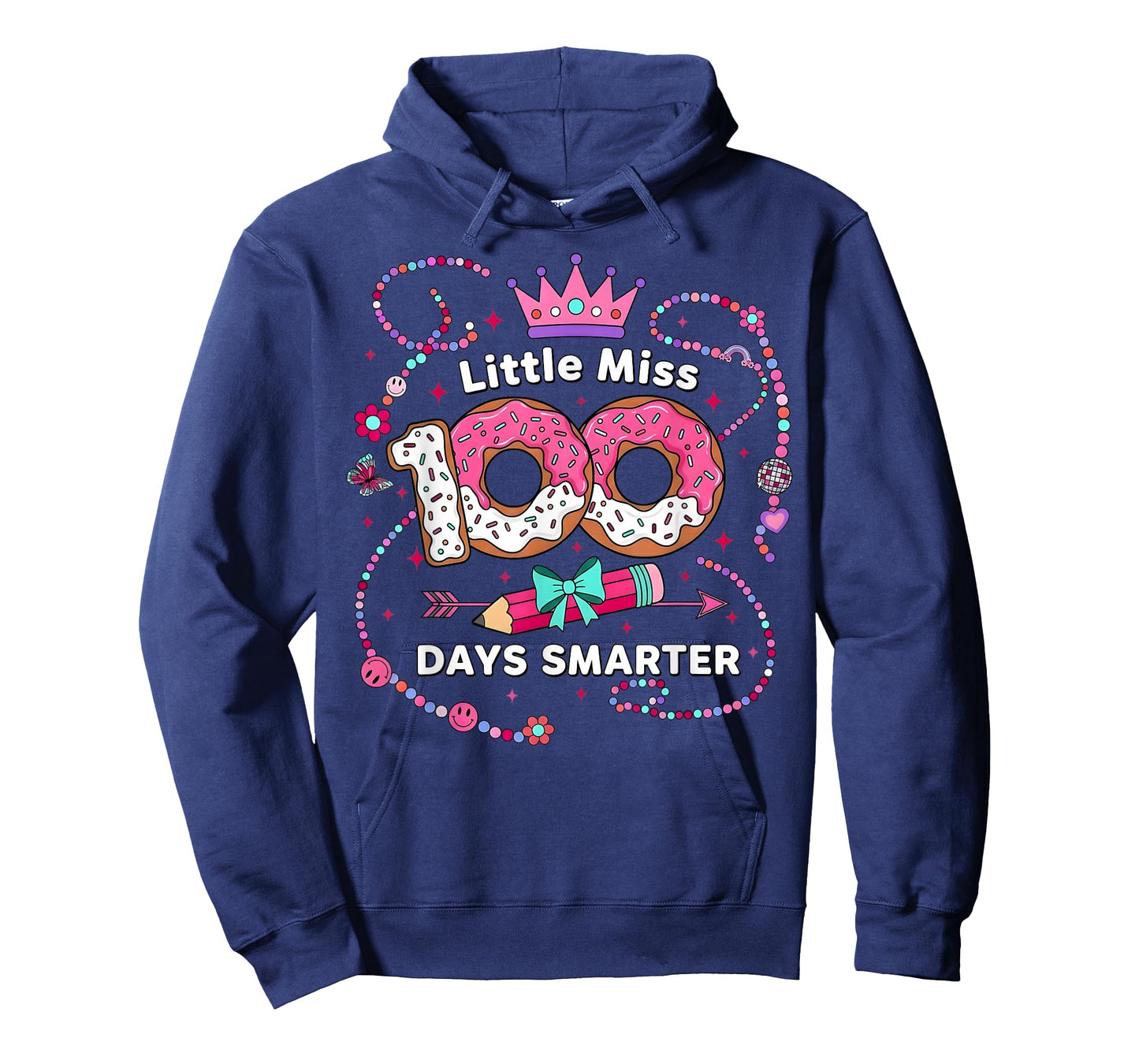 100 Days of School Girls Kids Little Miss 100th Day Smarter T-Shirt