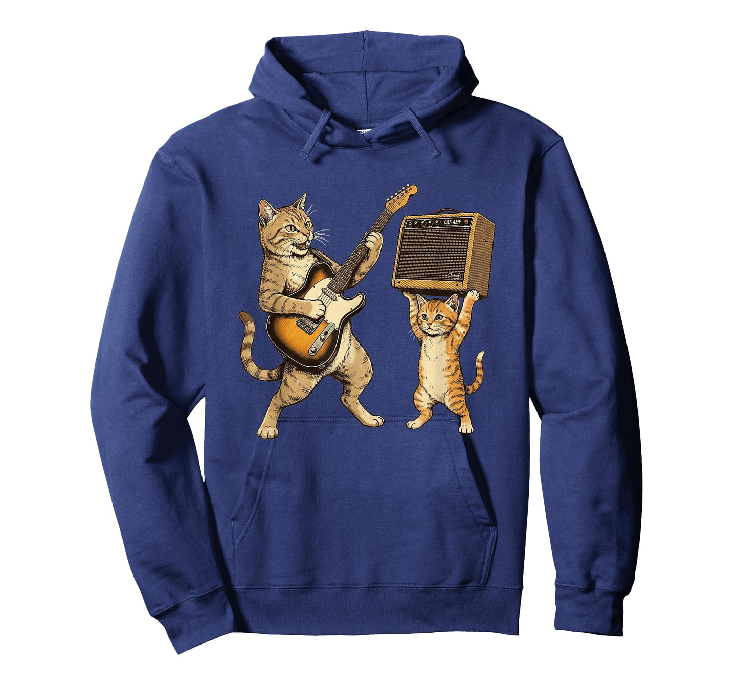 Cat Playing Guitar Shirt Men Rock Star Rock and Roll Kids T-Shirt