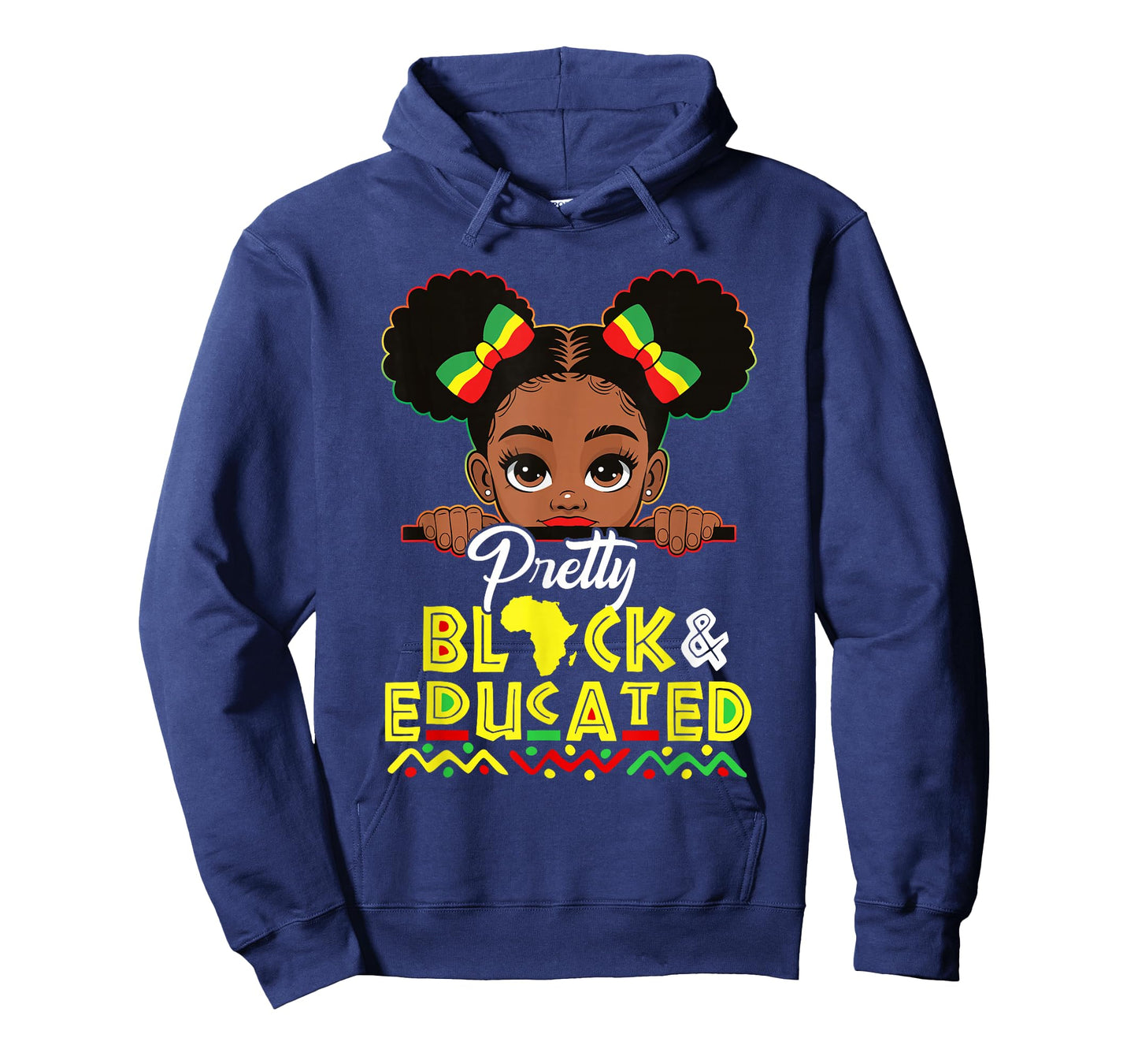 Black History Pretty Black Educated Afro Girl Kids Toddler T-Shirt