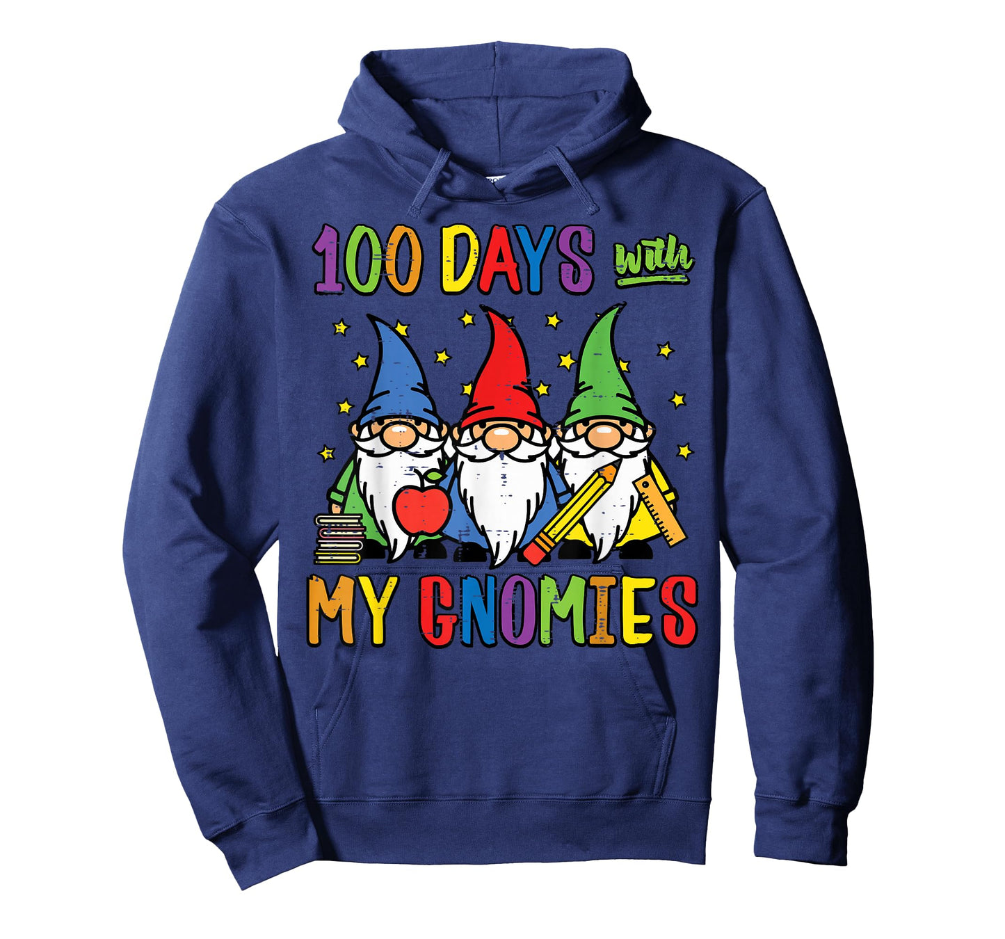 100 Days of School with Gnomies Funny 100th Day Women Kids T-Shirt