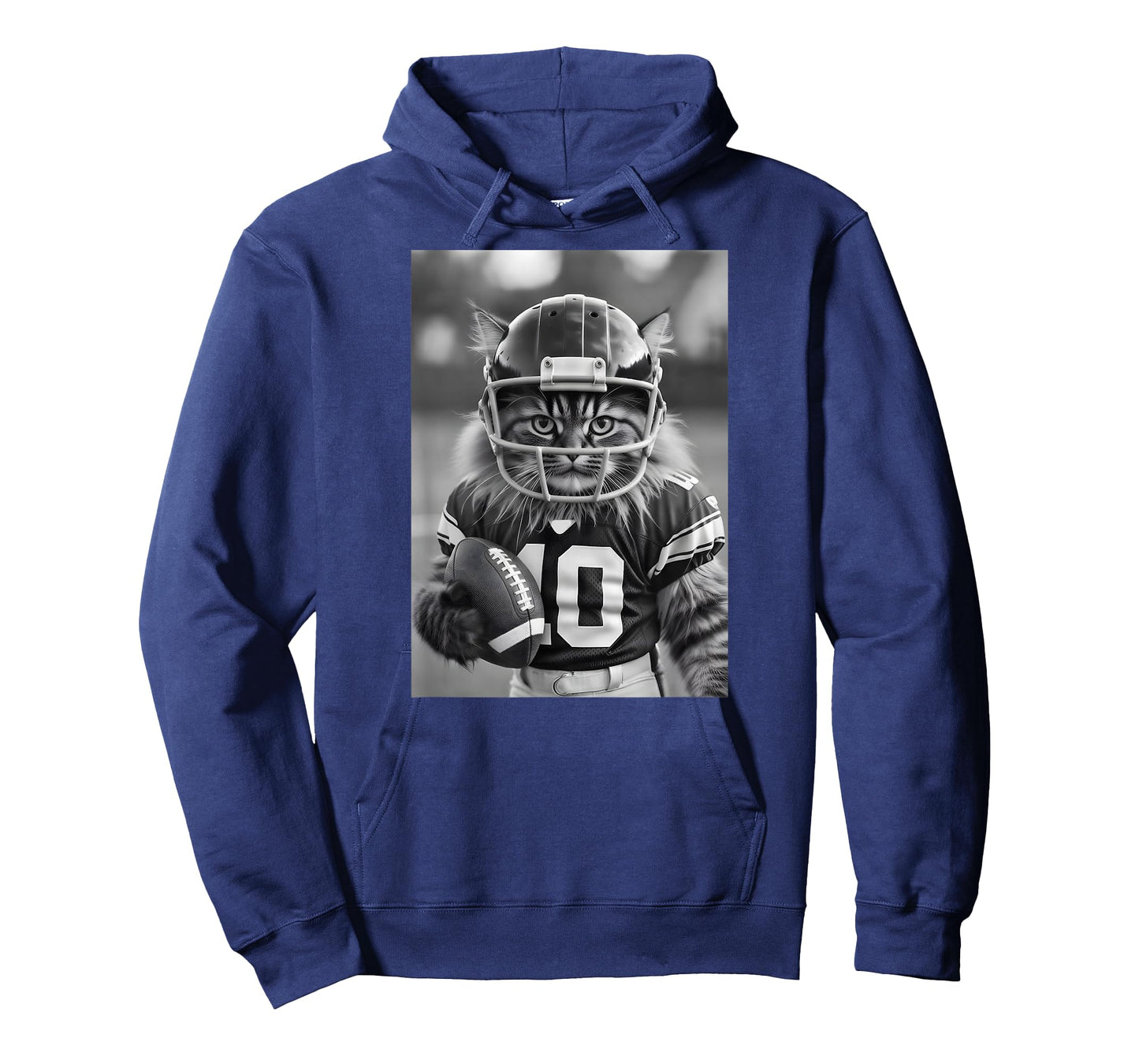 Funny Football Cat American Football Cat Player T-Shirt