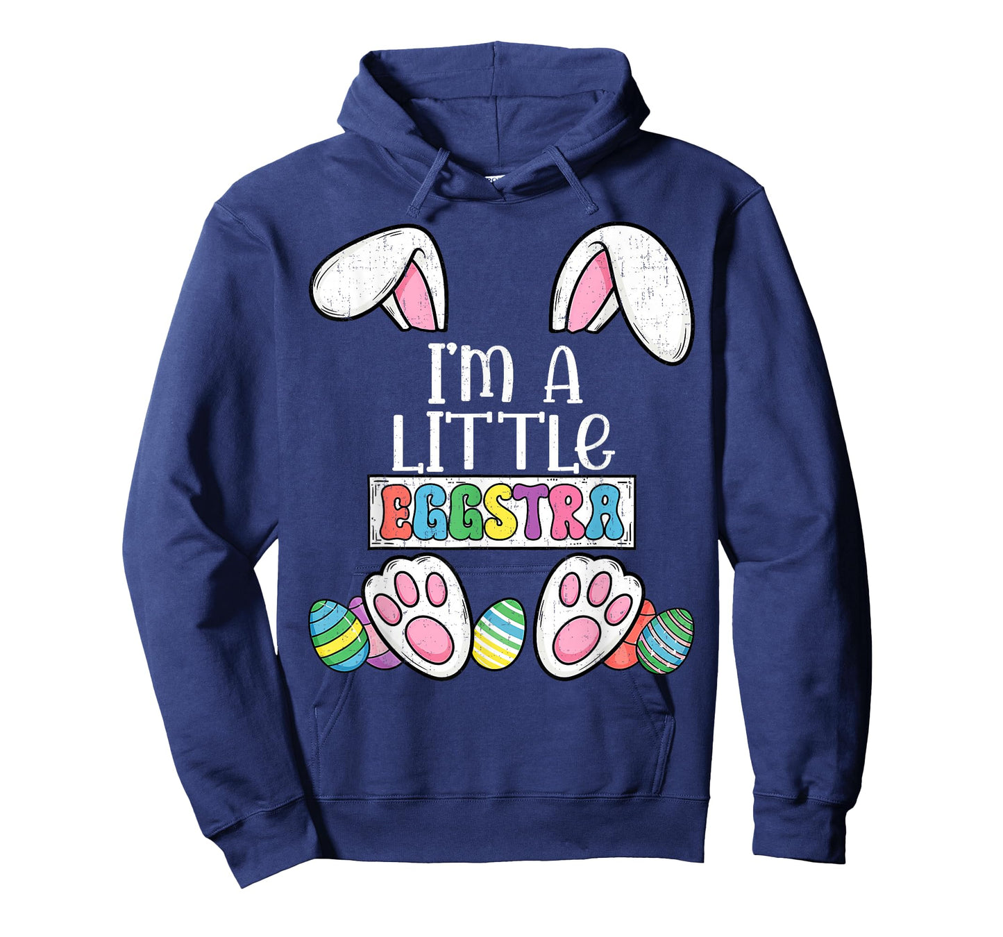 Girls Easter I’m Little Eggstra Retro Easter Day Kids Girls T-Shirt