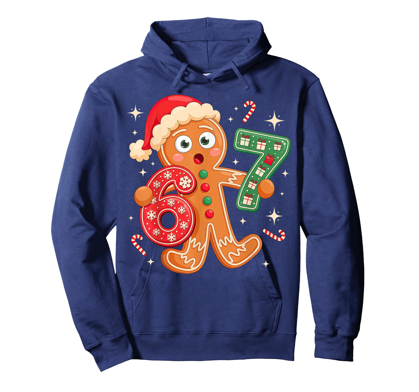 Gingerbread Six Seven 67 Meme 6 7 Christmas T-Shirt