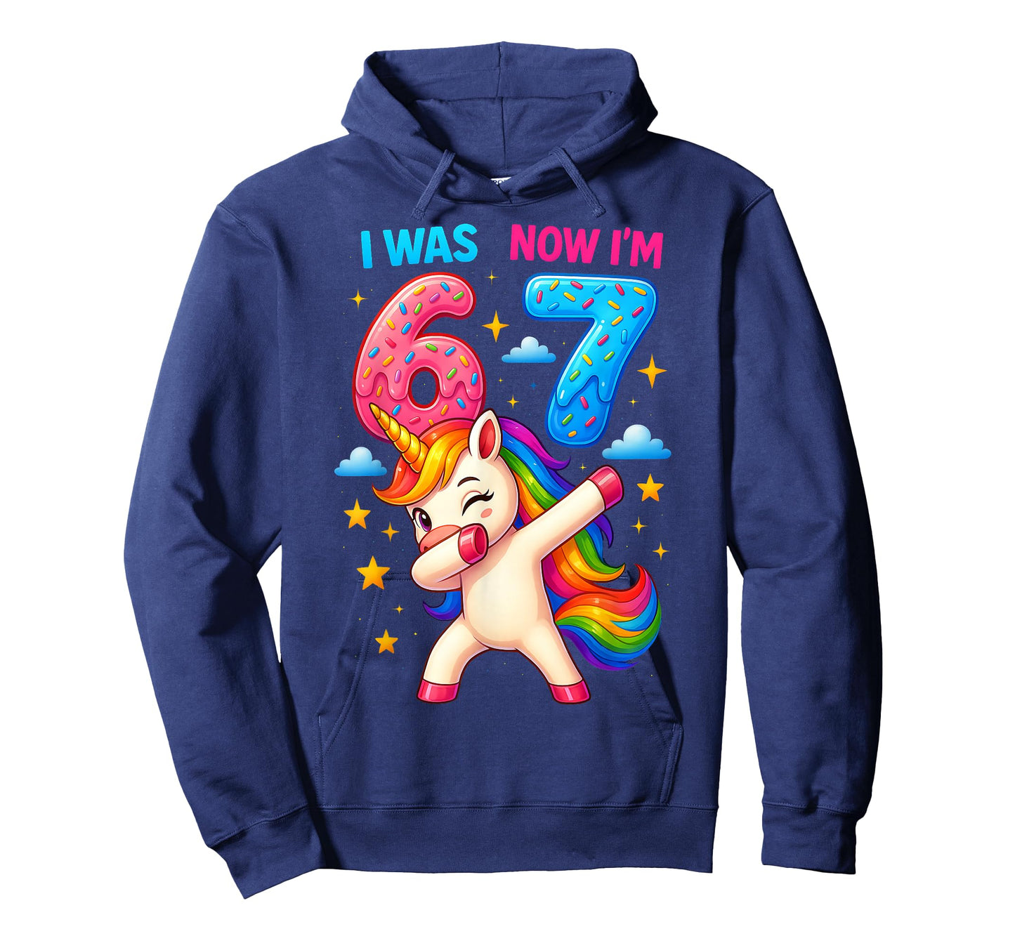 I was 6 Now I'm 7 Funny 6 7 Six Seven Meme Unicorn Birthday T-Shirt