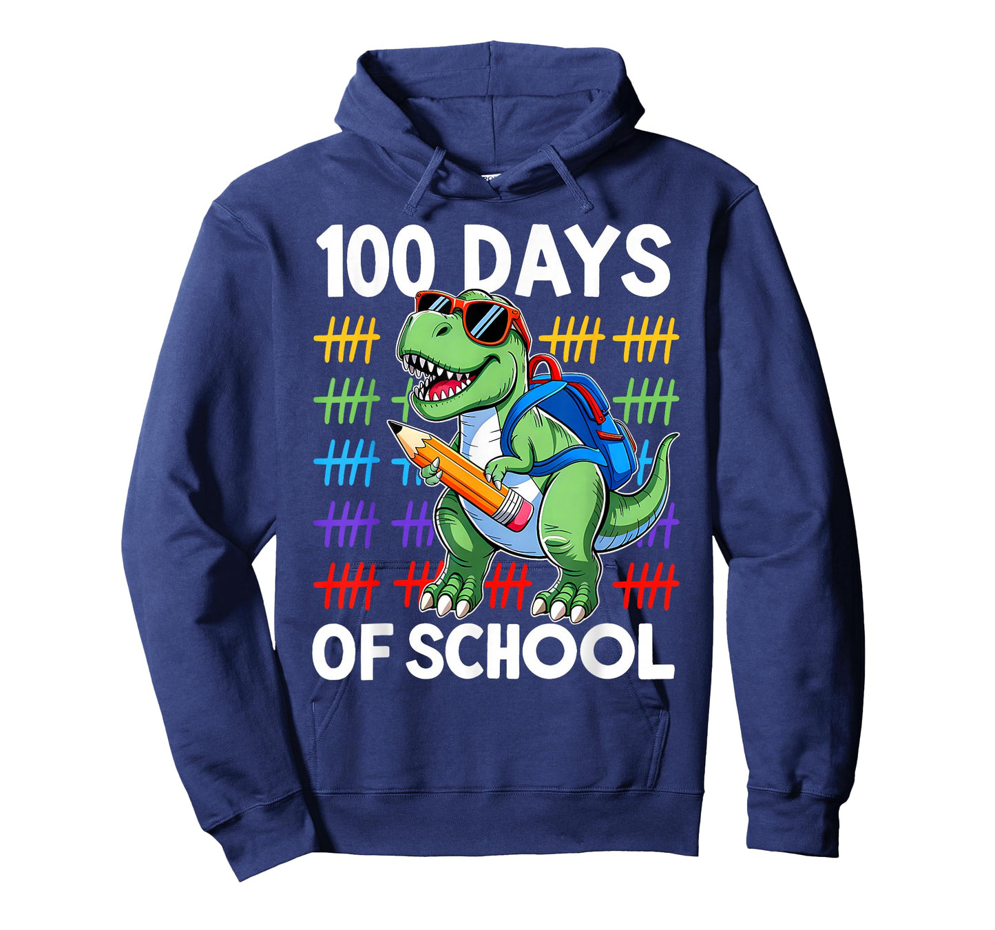 100 Days of School Dinosaur T-Rex Boys Kids 100 Days Smarter T-Shirt