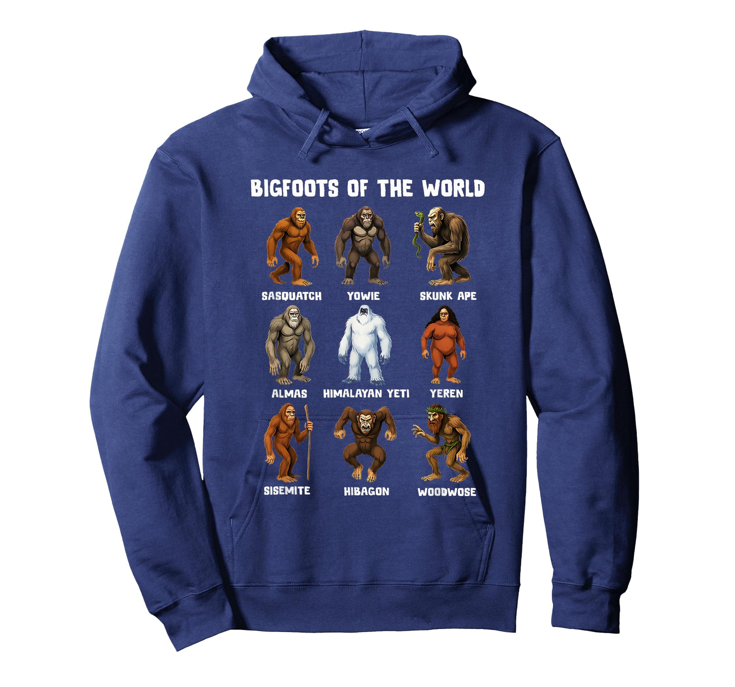 Bigfoots of The World Funny Sasquatch Men Women Gift T-Shirt