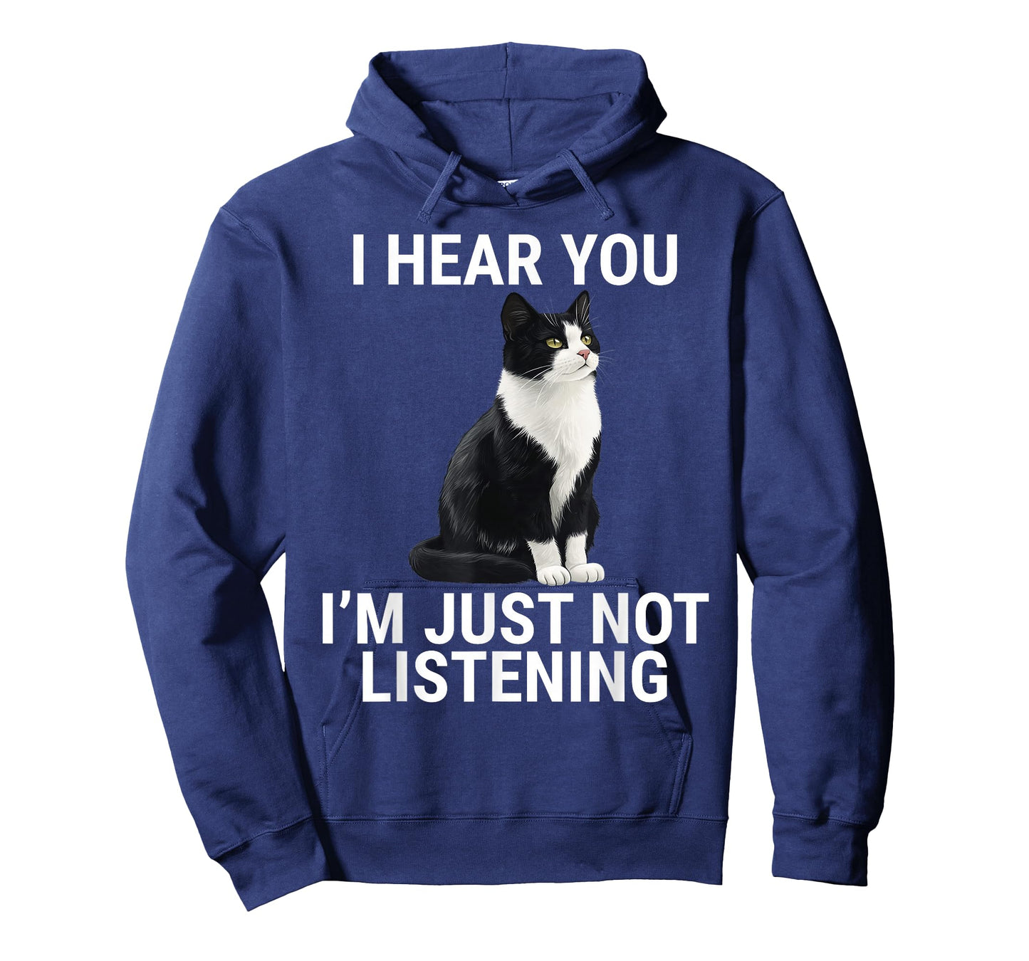 I Hear You I'm Just Not Listening Tuxedo Cat Funny T-Shirt