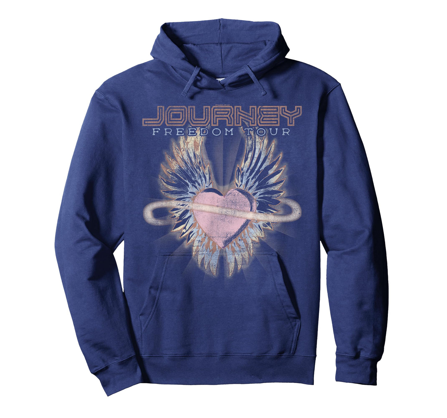 Journey Freedom Tour Pastel Heart and Logo Vintage Band T-Shirt