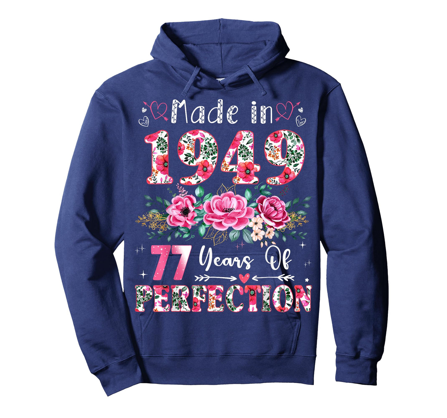 77 Year Old Made in 1949 Floral 77th Birthday Women T-Shirt