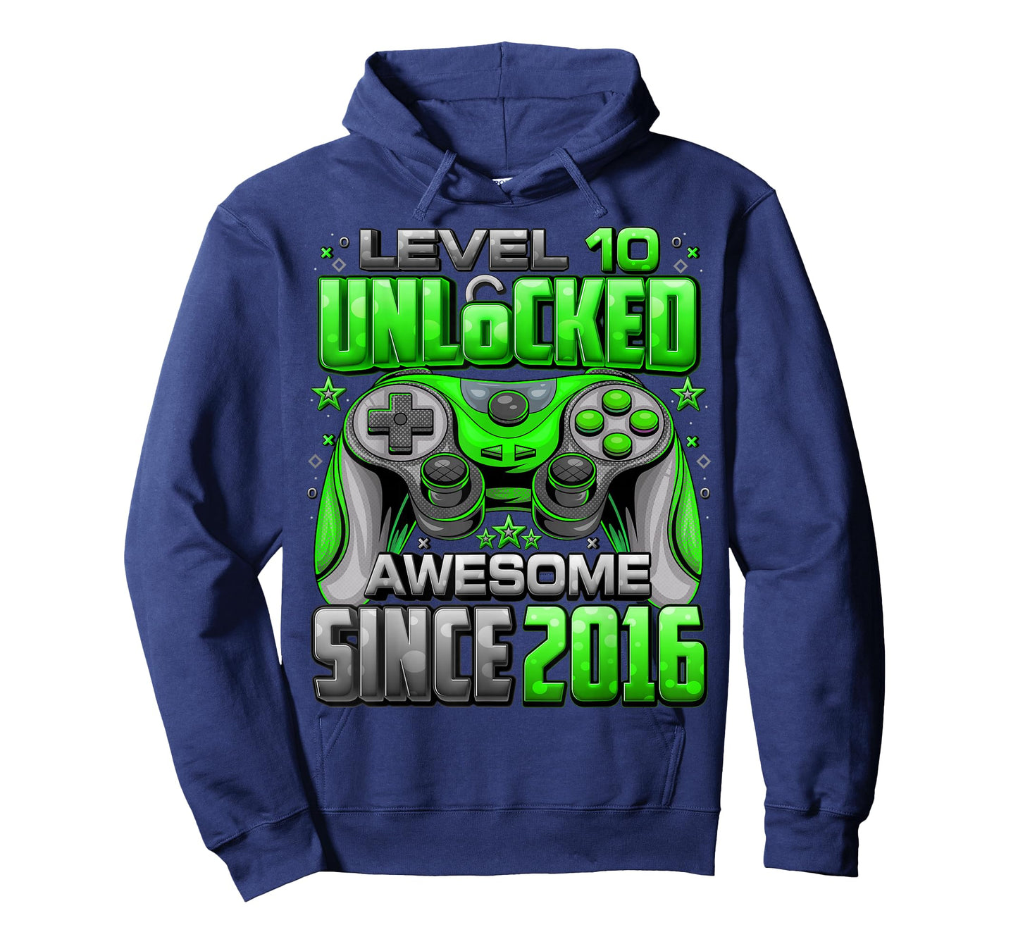Level 10 Unlocked Awesome Since 2016 10th Birthday Gaming T-Shirt