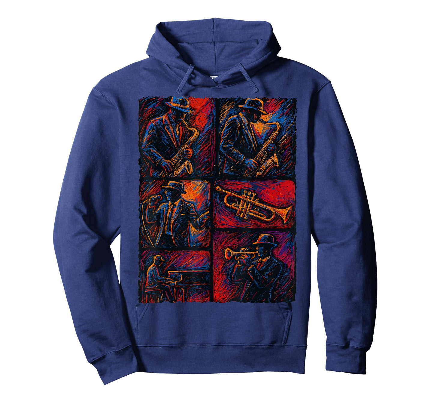 Artistic Jazz Band Musicians Vintage Jazz Music Lover T-Shirt