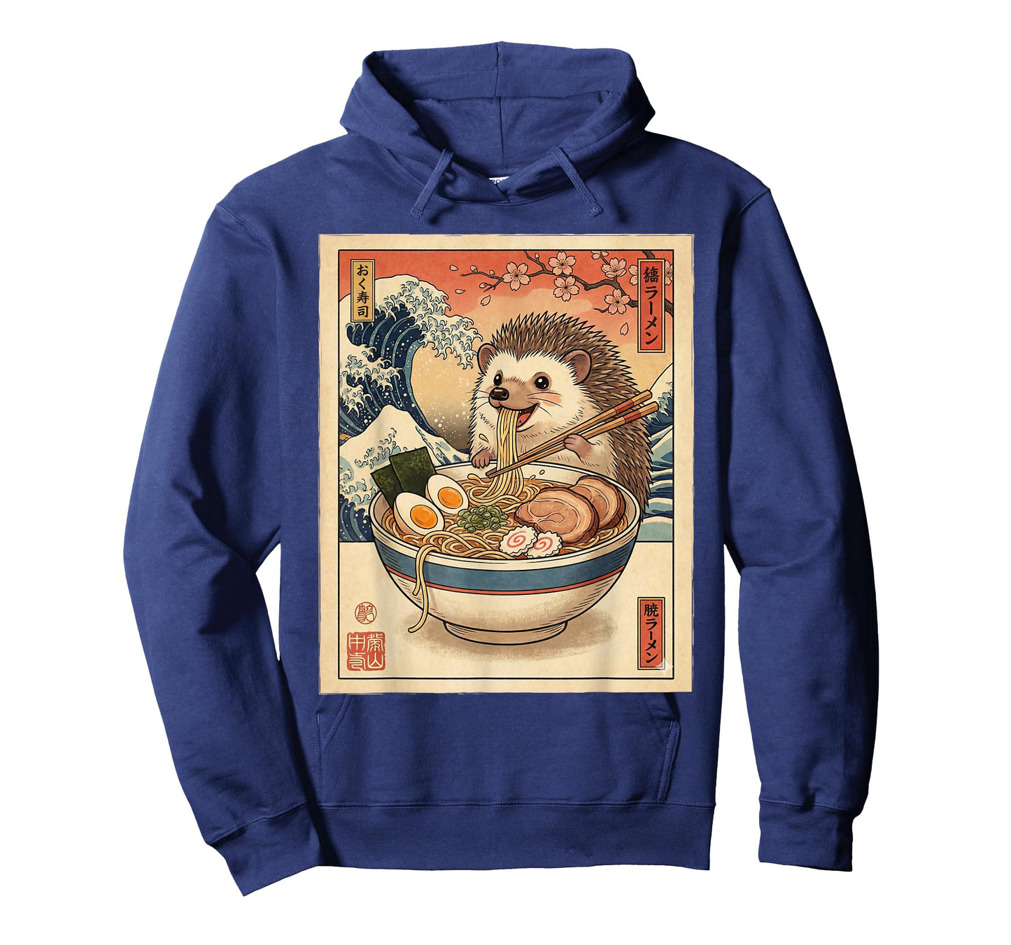 Kawaii Hedgehog Eating Ramen Noodles Bowl Cute Anime T-Shirt