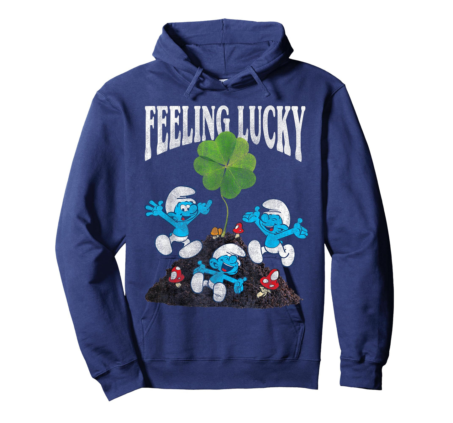 The Smurfs Feeling Lucky Shamrock St. Patrick's Day Cartoon T-Shirt