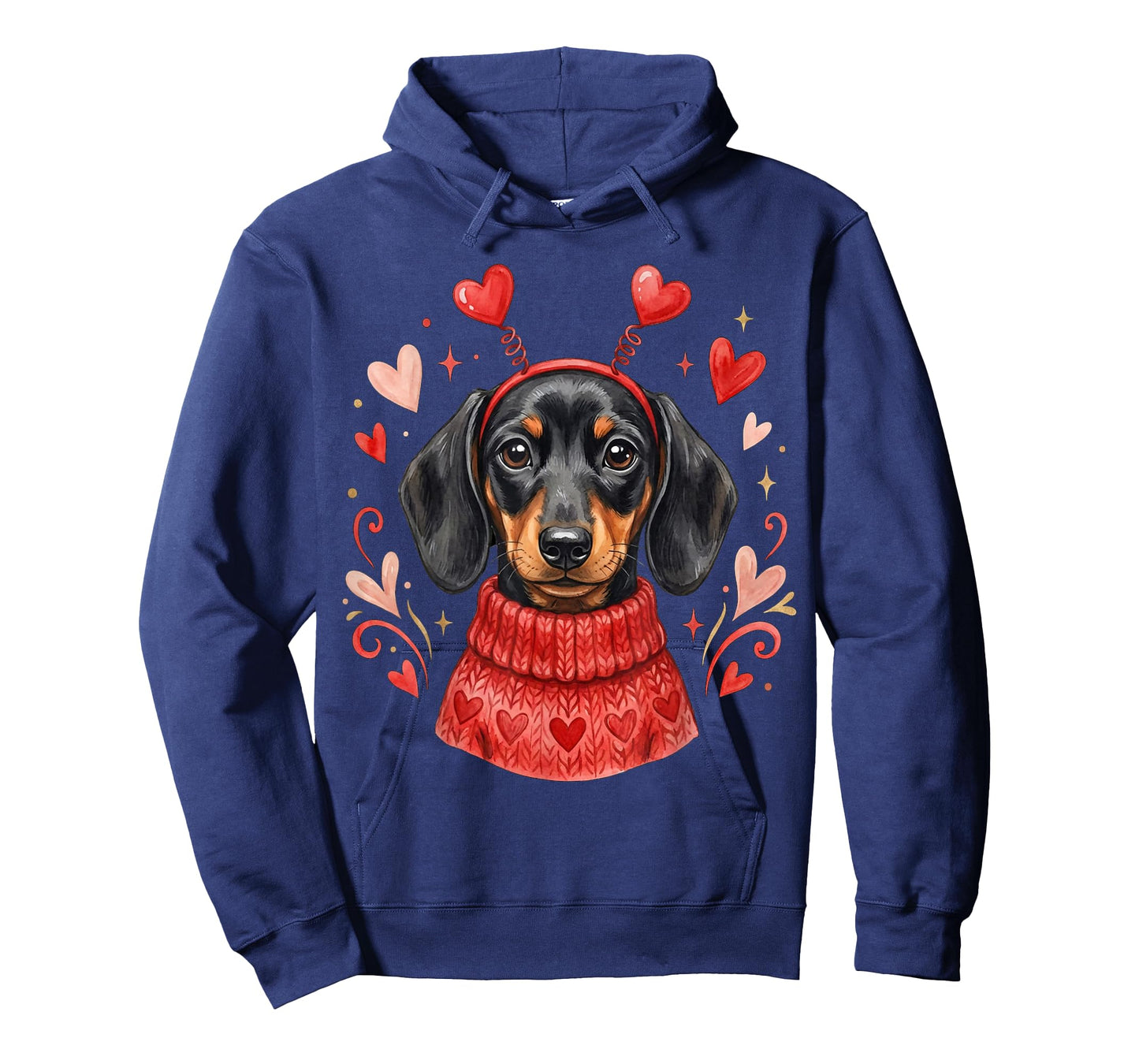 Cute Dachshund Valentines Dogs with Hearts Dog Valentine T-Shirt