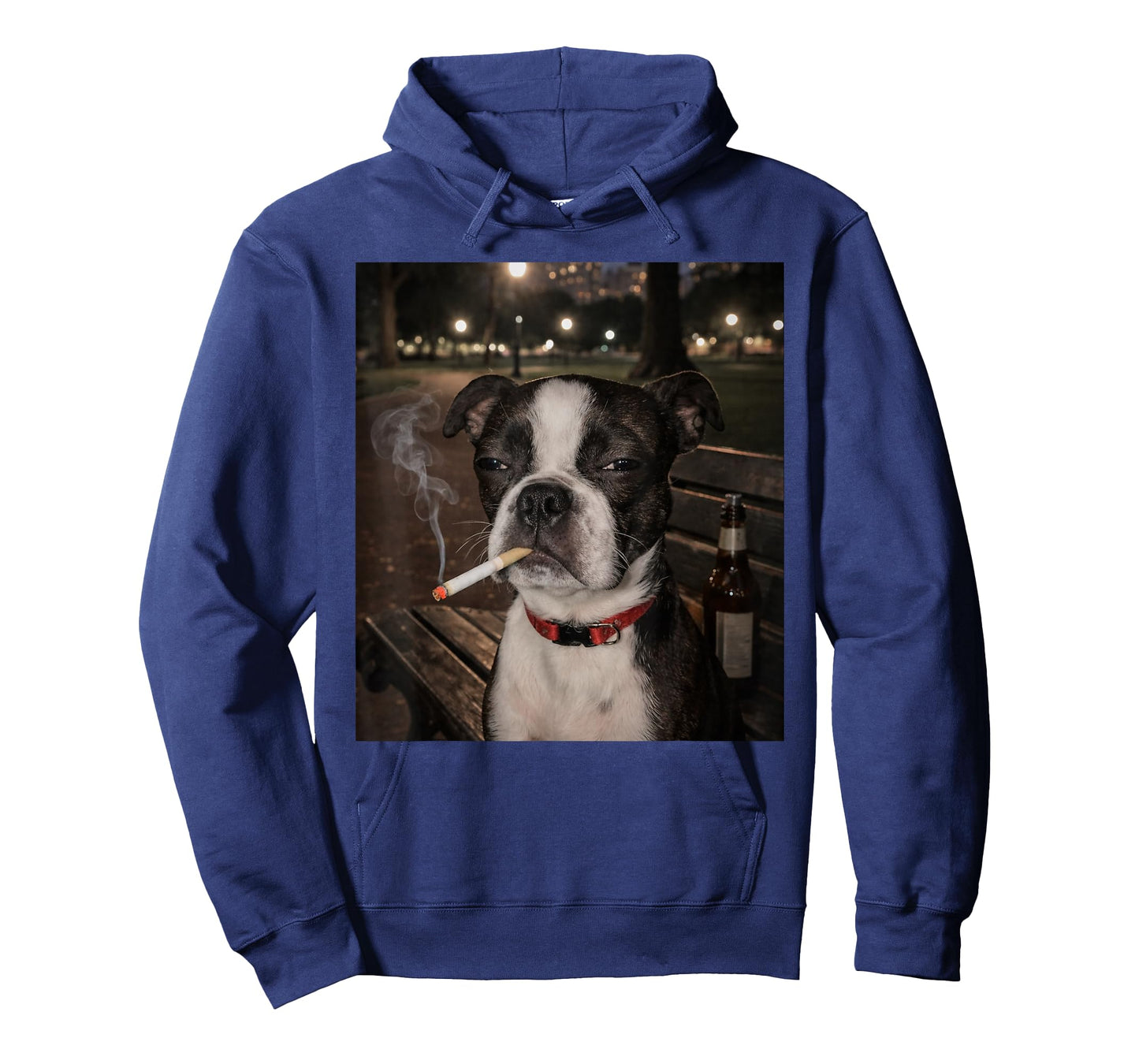Funny Smoking Boston Terrier Dog Meme Gen Z Joke Brainrot T-Shirt