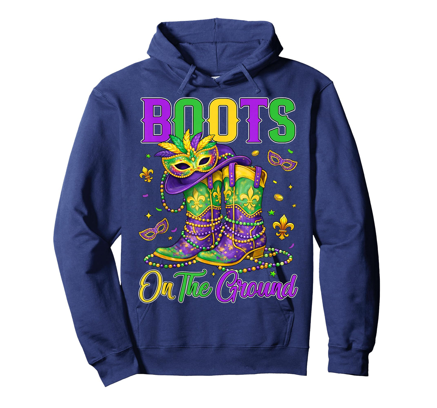 Mardi Gras Boots On The Ground Cowgirl Western Black History T-Shirt