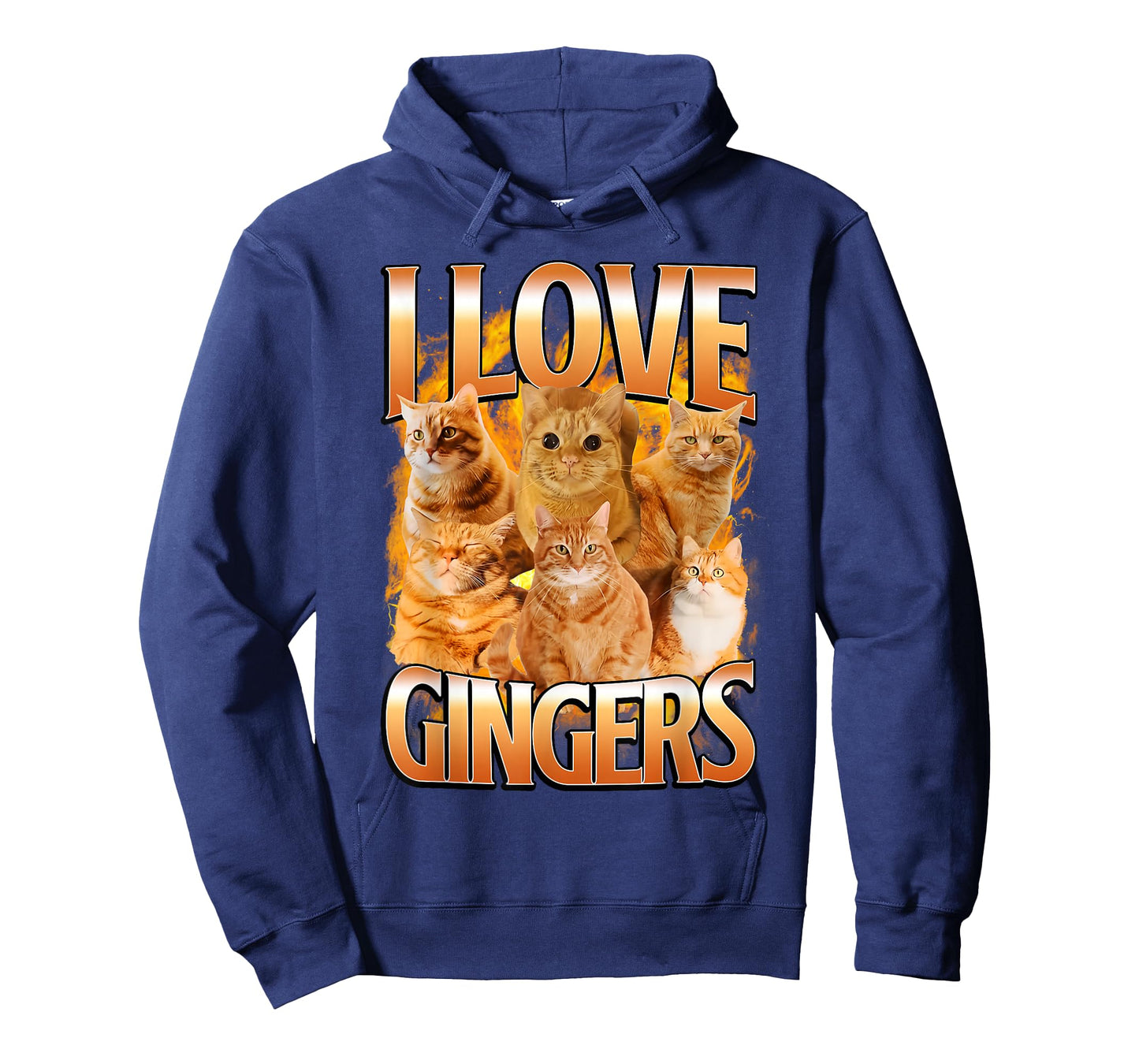 I Love Gingers Funny Cat Meme Cute Kitten Men Women T-Shirt