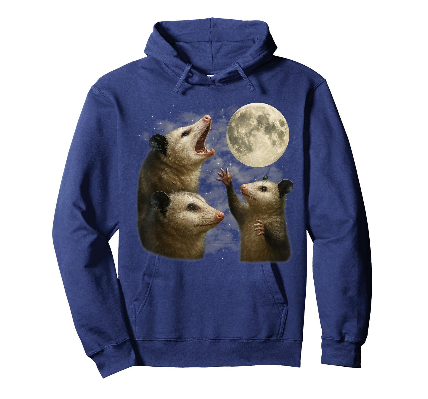 Three Possums Howling at The Moon - Funny Opossum T-Shirt