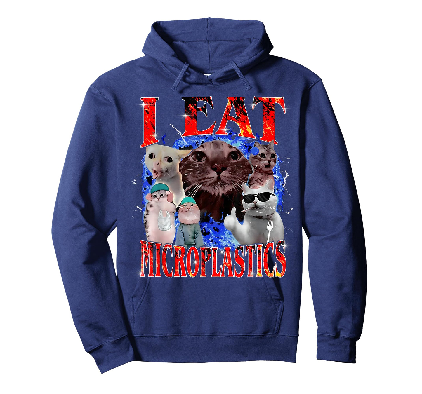 I Eat Microplastics Funny Cat Meme Bootleg for Men Women T-Shirt