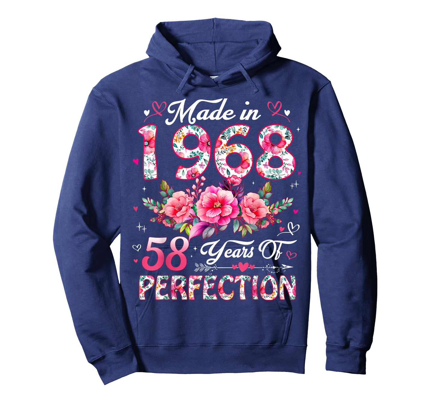 58 Year Old Made in 1968 Floral 58th Birthday Women T-Shirt