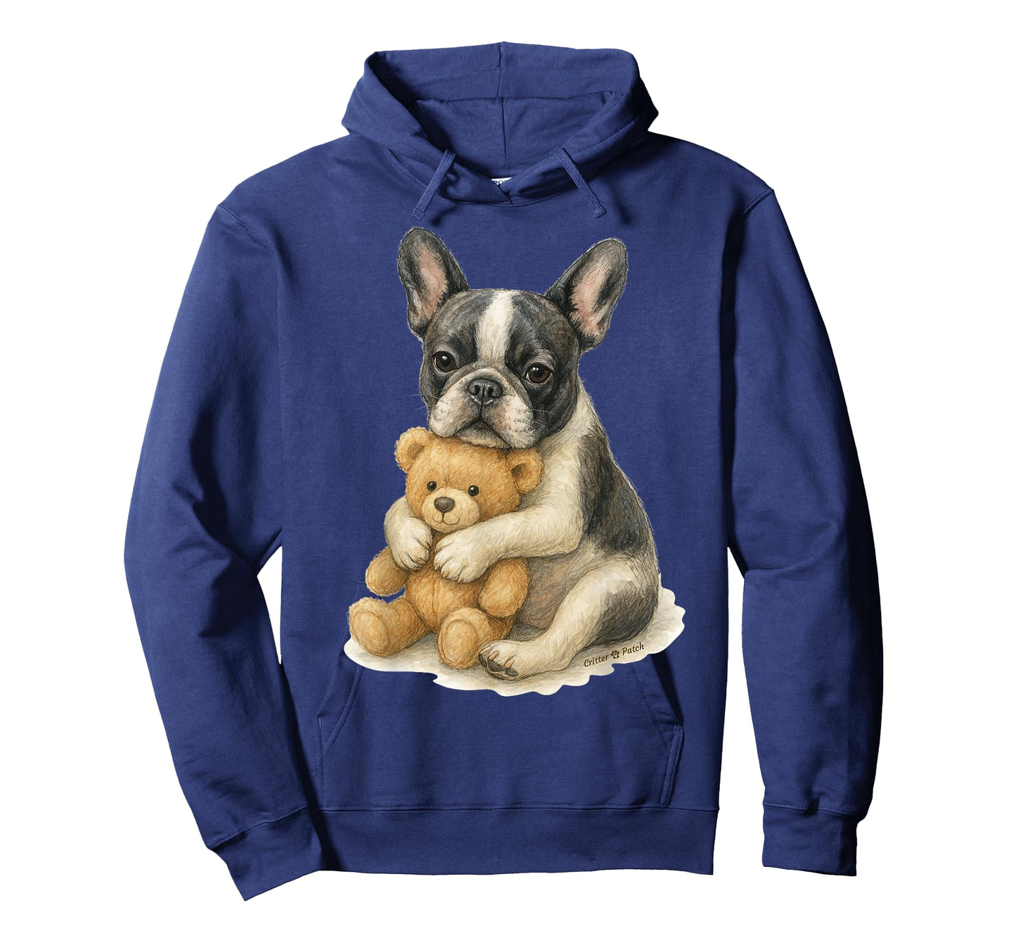 Cute French Bulldog AKA Frenchie Hugs Teddy Bear T-Shirt