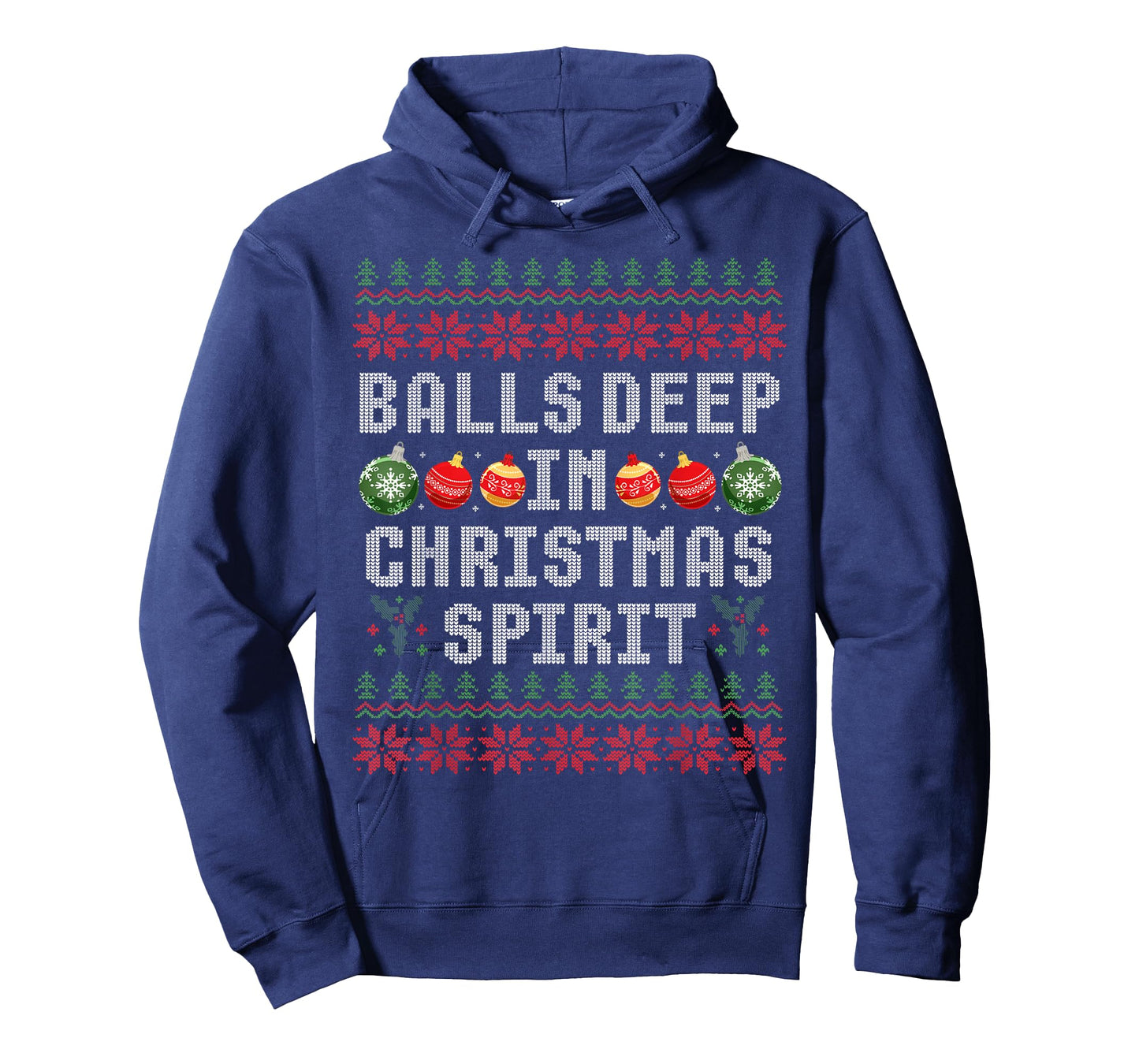 Balls Deep in The Christmas Spirit Couple Matching Christmas T-Shirt