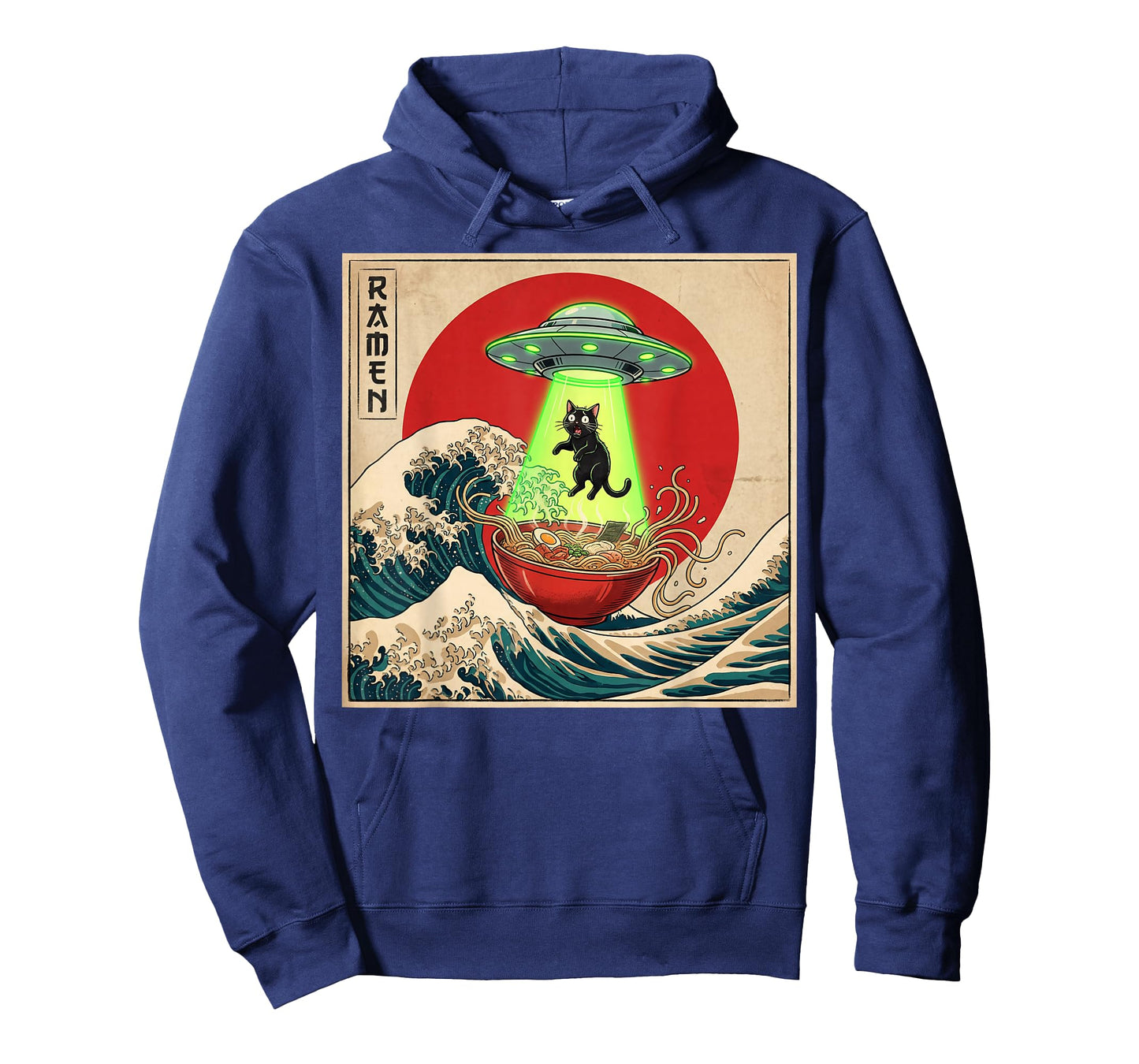 Cat Ramen UFO Japanese Anime Men Women Teens T-Shirt