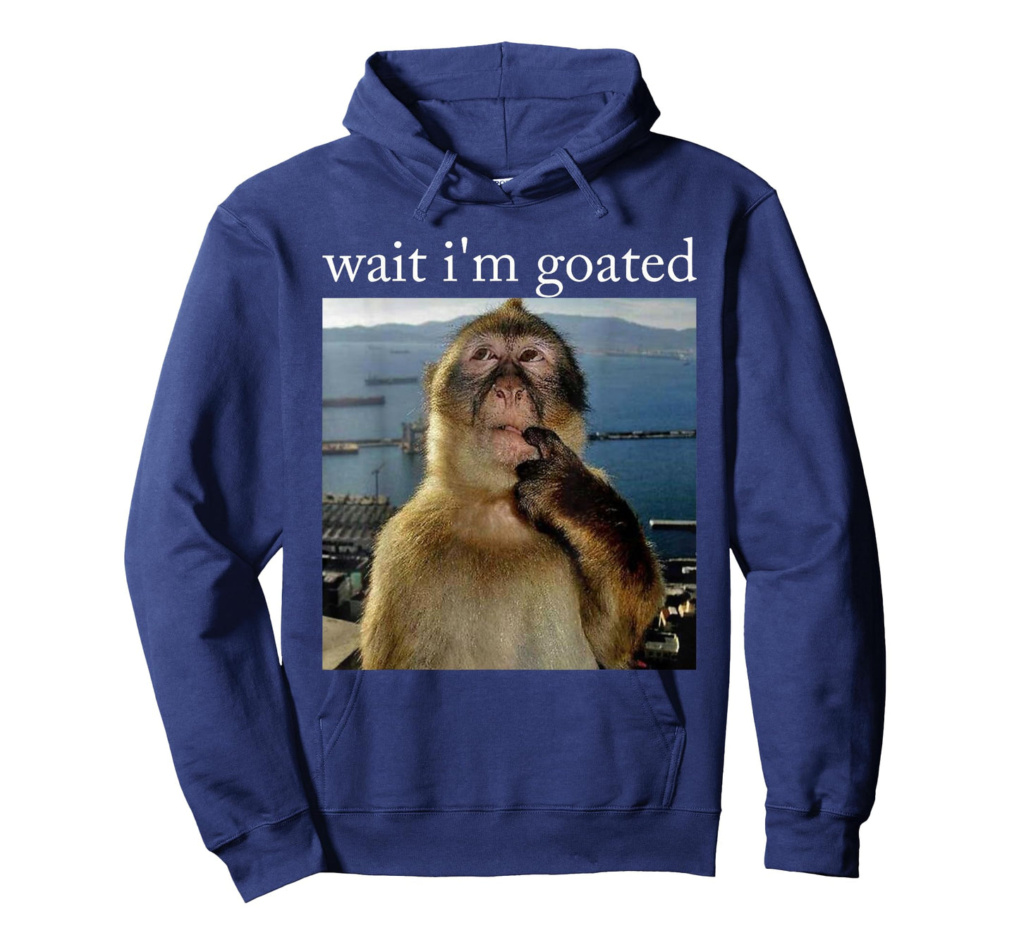 Wait I'm Goated Funny Thinking Monkey Meme Brainrot Gifts T-Shirt