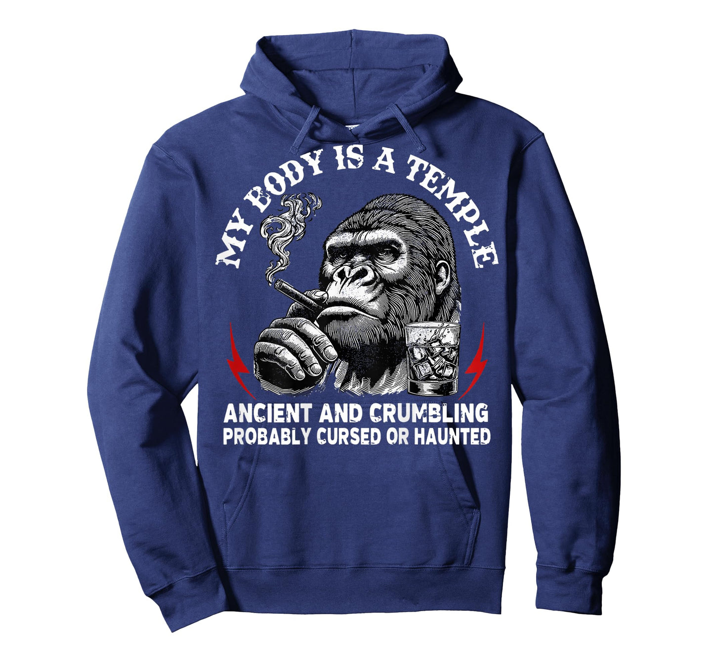 My Body is A Temple Ancient and Crumbling Monkey (On Back) T-Shirt