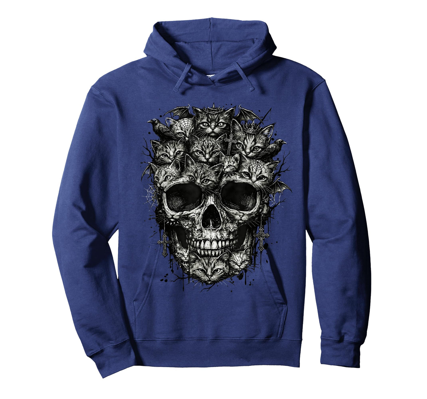Cats Skull, Kitten Goth Alt Punk Weirdcore Halloween Art T-Shirt