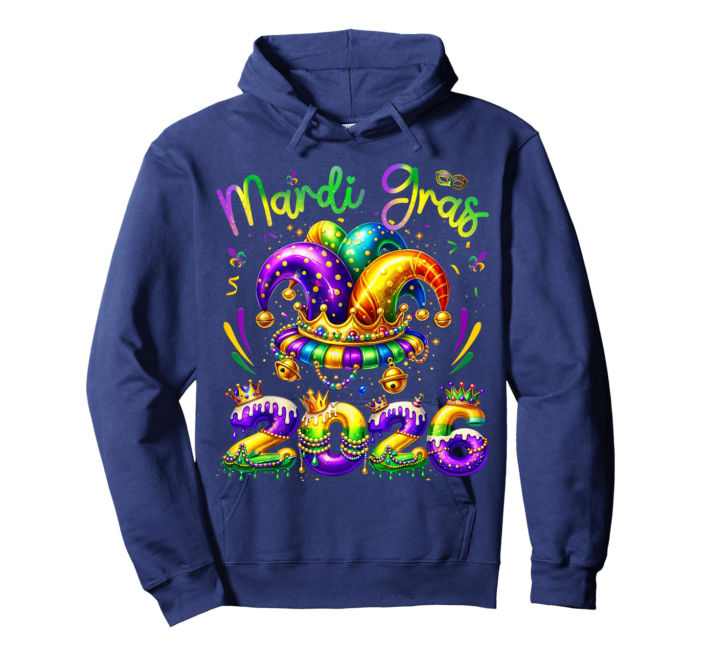 Mardi Gras 2026 Jester Outfit Men Women Kids Boys Girls T-Shirt